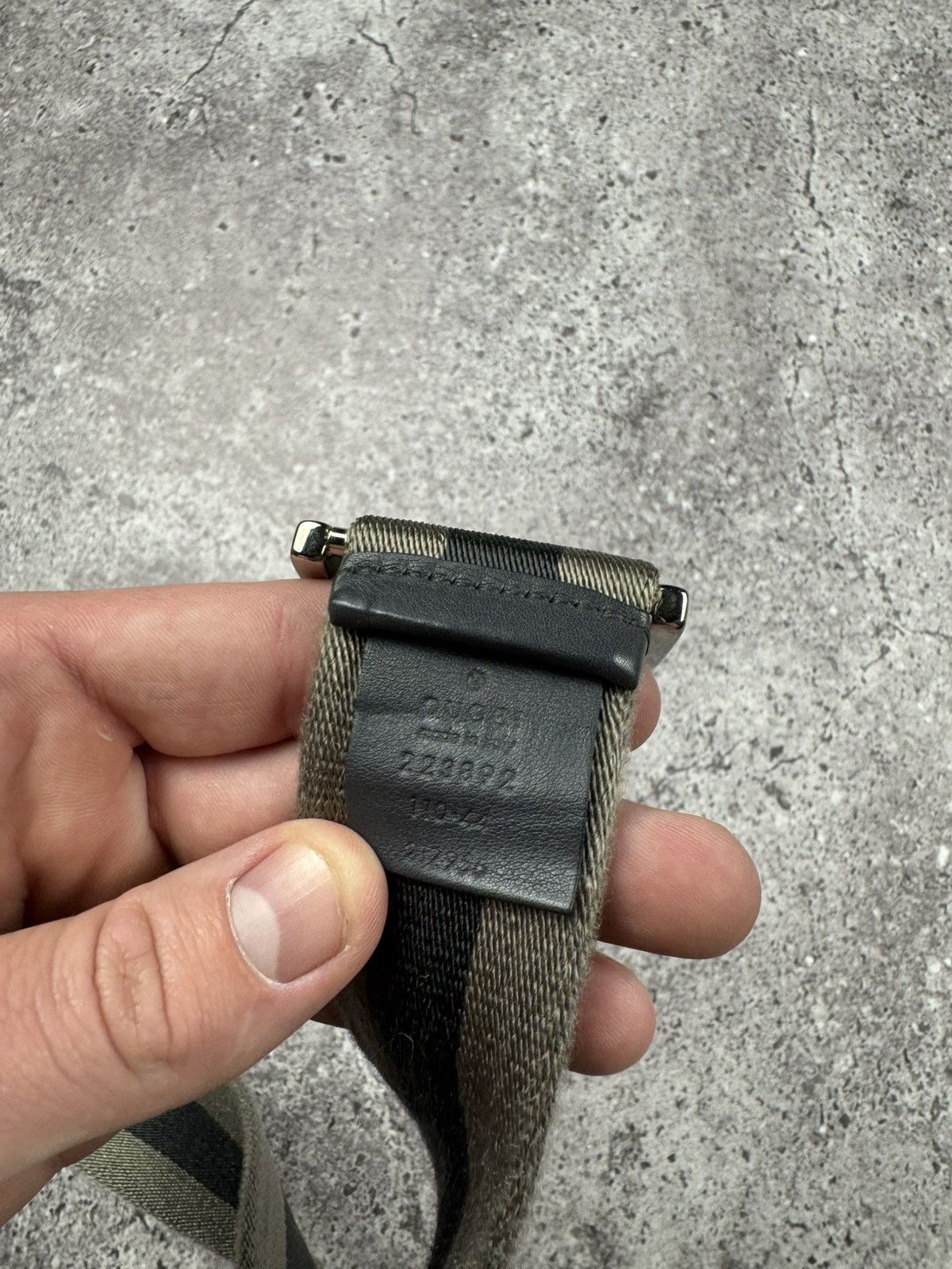 Gucci Original Gucci Web Striped Gray luxury belt Size ONE SIZE - 8 Thumbnail