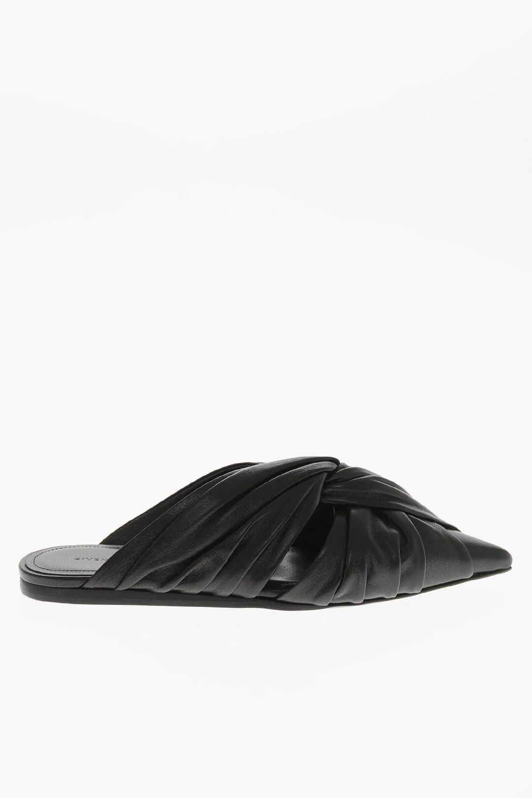Givenchy og1mm0326 Flat Leather Mules in Black Size US 5 / IT 35 - 1 Thumbnail
