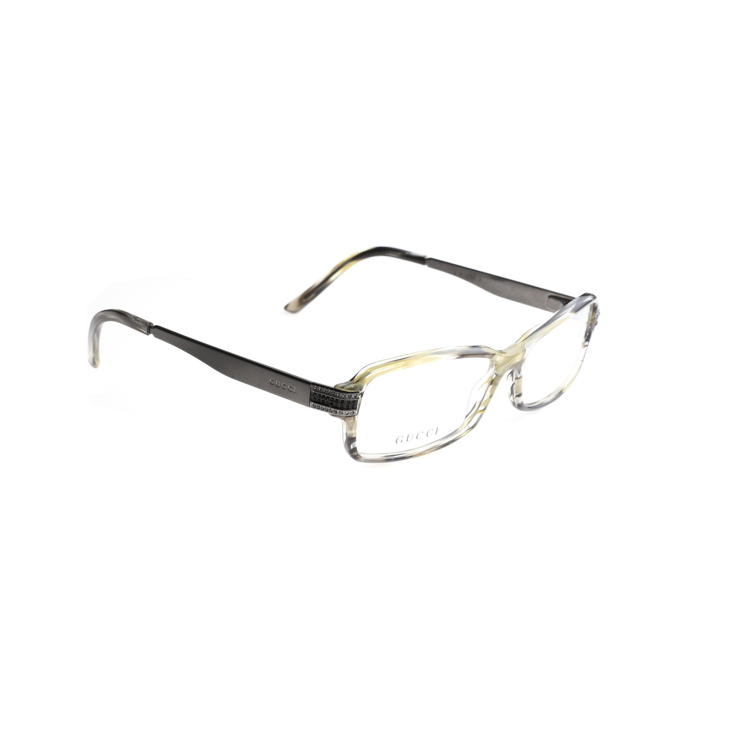Gucci Gucci '00s Green Crystals Rectangular Frame Glasses Size ONE SIZE - 2 Thumbnail
