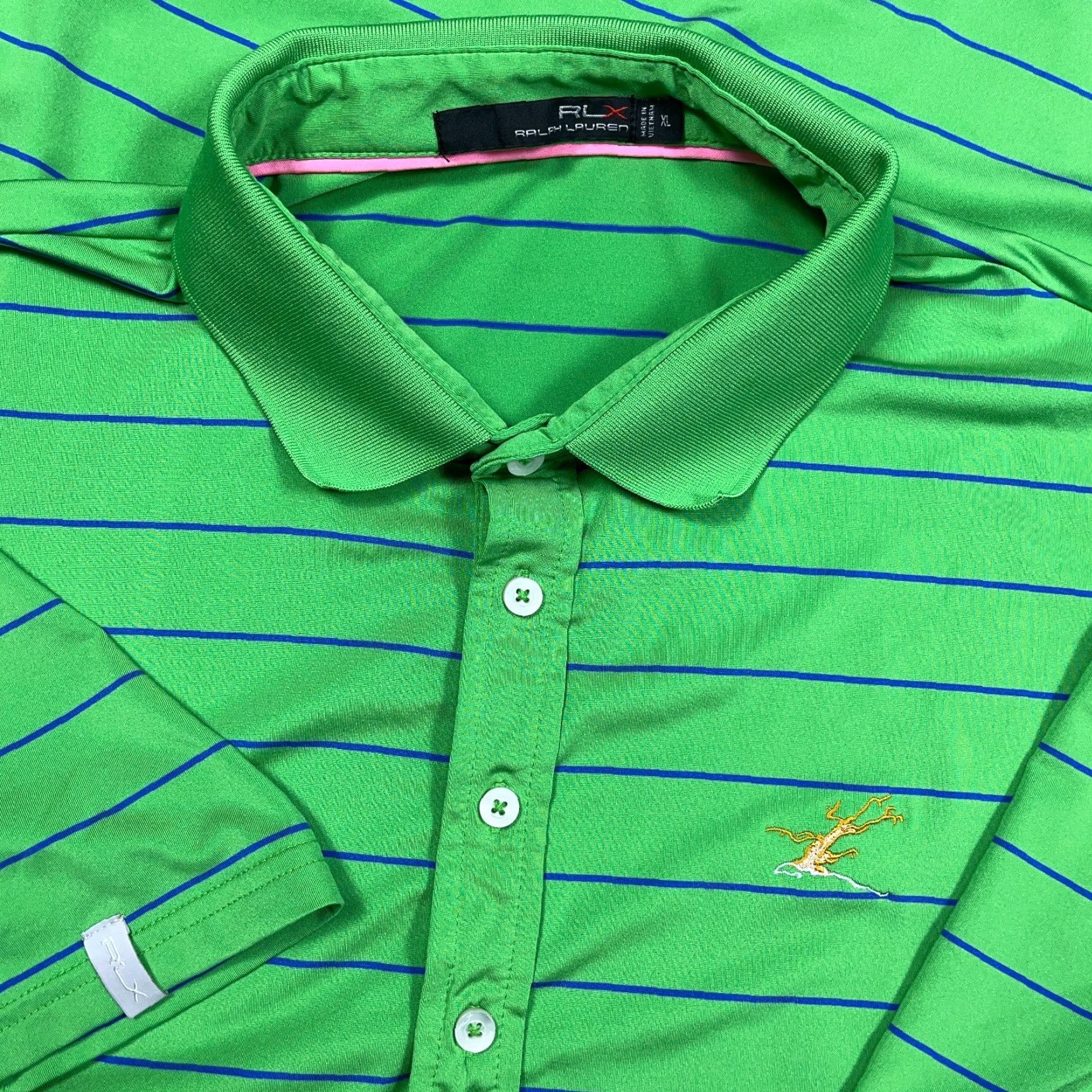 RLX Ralph Lauren RLX Ralph Lauren Polo Shirt Men XL Green Striped Performance Sport Golf Wicking Size US XL / EU 56 / 4 - 2 Thumbnail