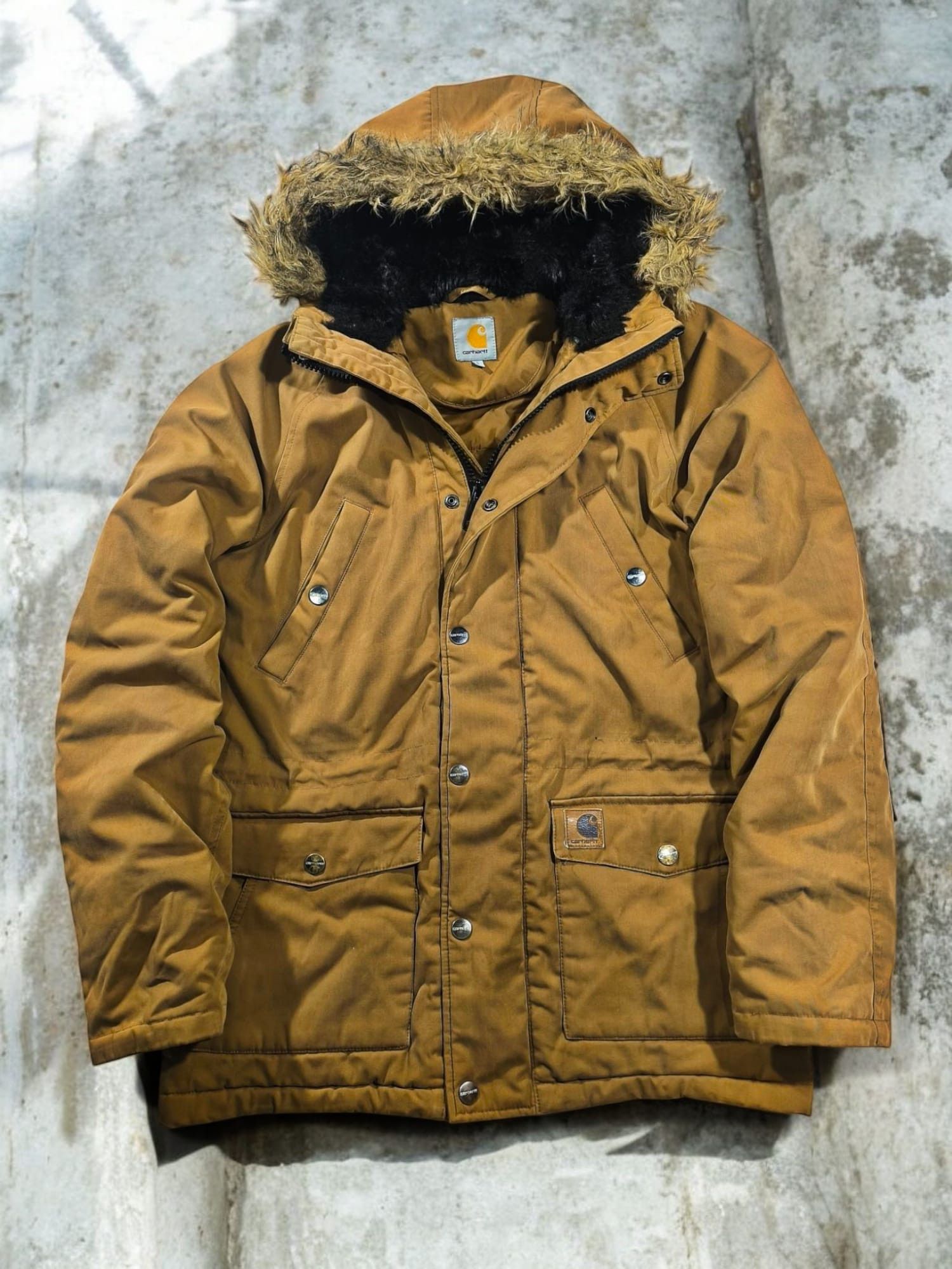 Carhartt Vtg Workwear Carhartt Trapper Parka FauxFur Winter Size US S / EU 44-46 / 1 - 1 Thumbnail