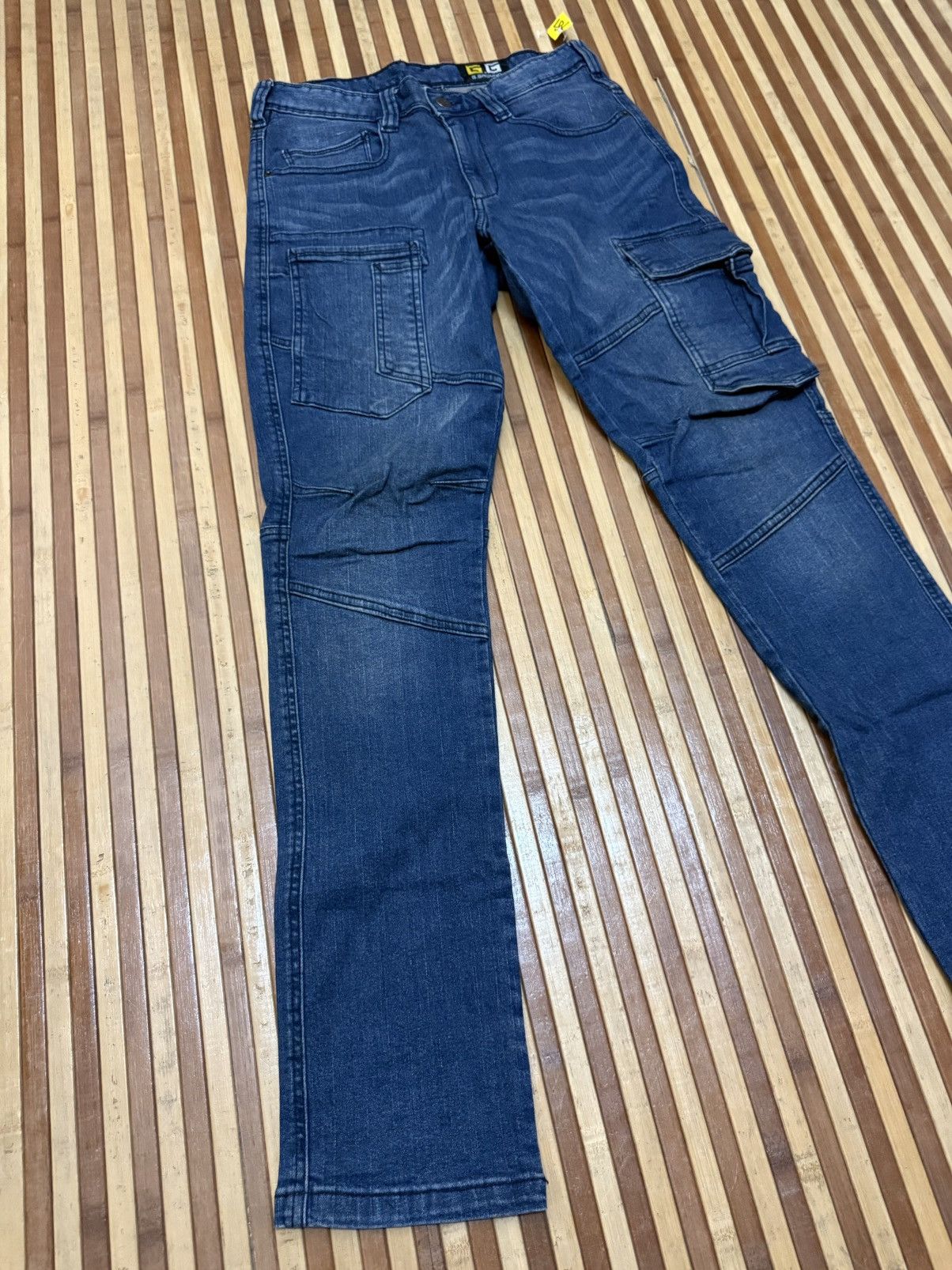 Japanese Brand Vintage G.GROUND Denim Cargo Pants Big Pockets W29X31 Size US 29 - 3 Thumbnail