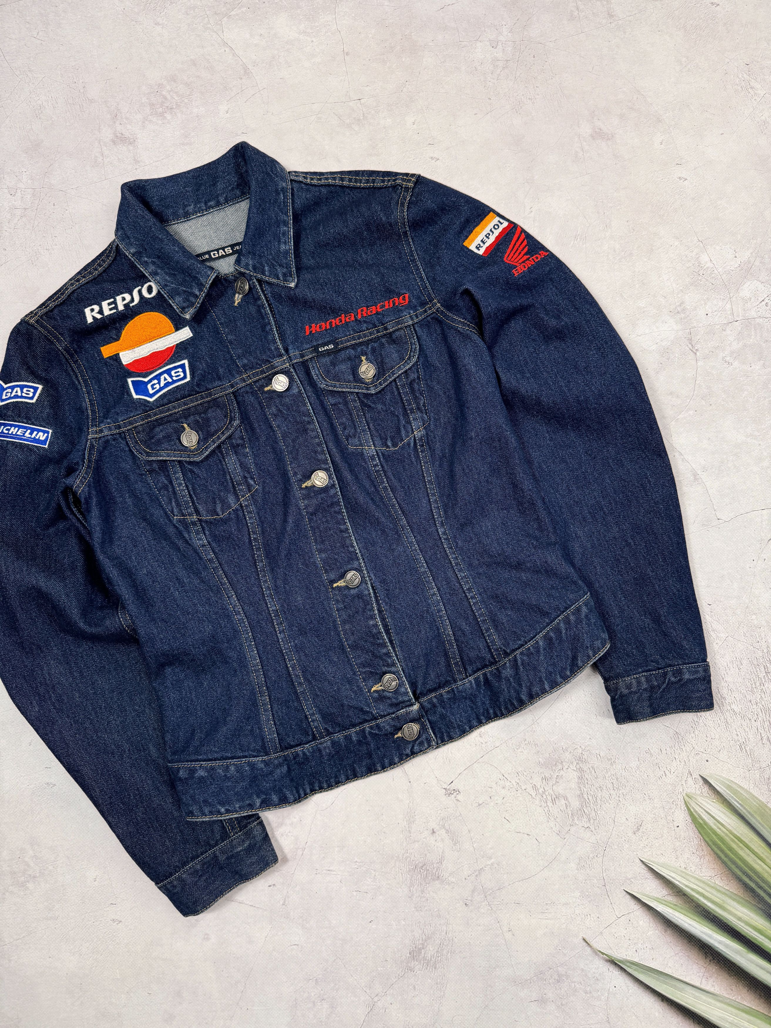 GAS × Honda Gas Denim Jacket Honda Repsol Racing Michelin Women Size L / US 10 / IT 46 - 5 Thumbnail