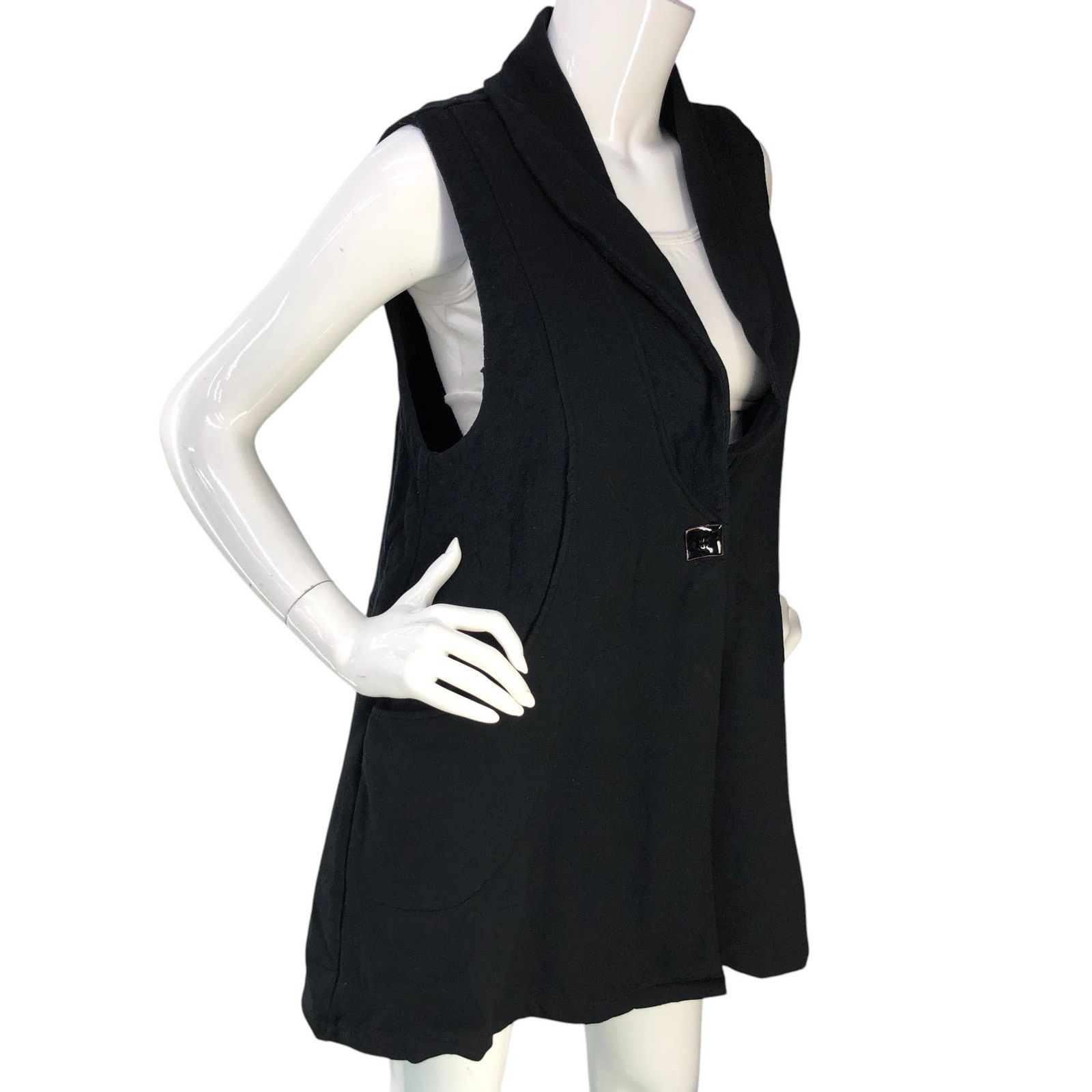 Habitat Habitat Size S Vest Long Line Sweater One Button Navy Size S / US 4 / IT 40 - 10 Thumbnail