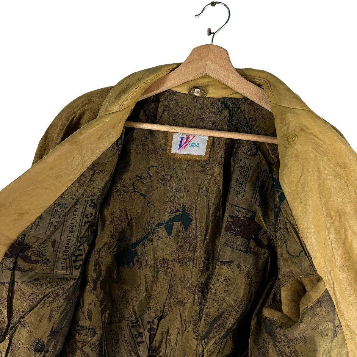 Genuine Leather 🔥90’s Bomber Leather Jacket Flight Vision Issey Miyake Size US M / EU 48-50 / 2 - 11 Thumbnail