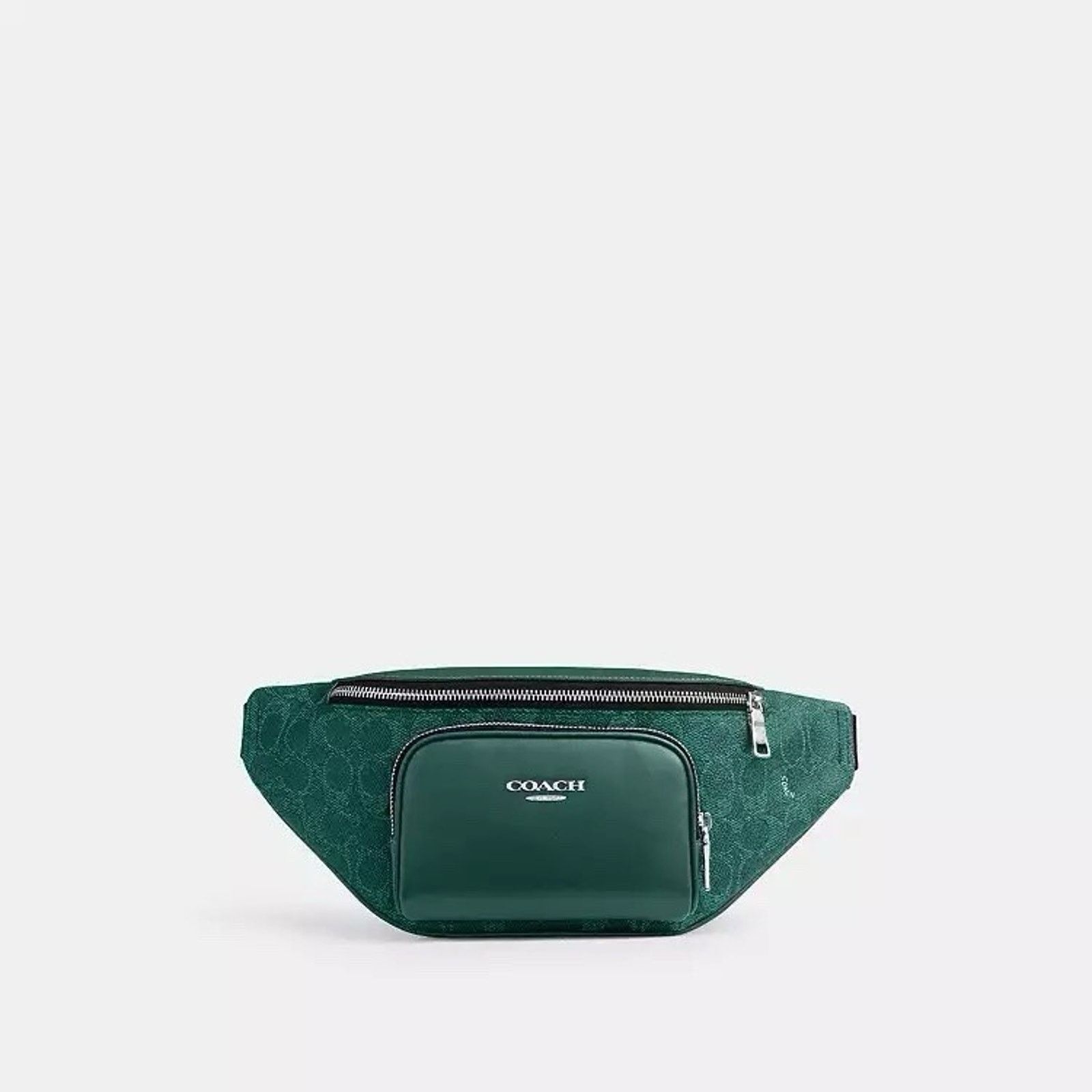 Coach NWT COACH Racer Small Belt Bag Silver/Sea Green CEB24 Size ONE SIZE - 6 Thumbnail