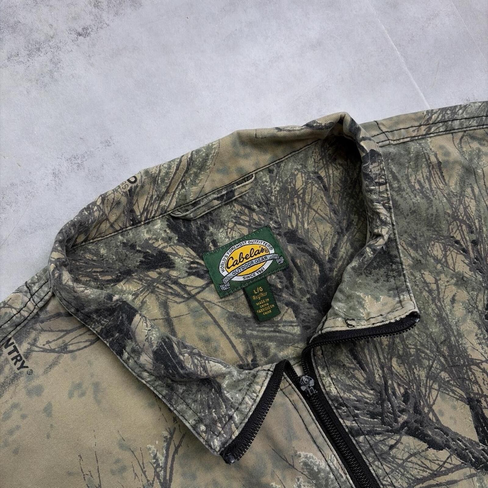 Cabelas Vintage Camo Cabela’s Realtree Grunge Bomber Jacket Size US L / EU 52-54 / 3 - 6 Thumbnail