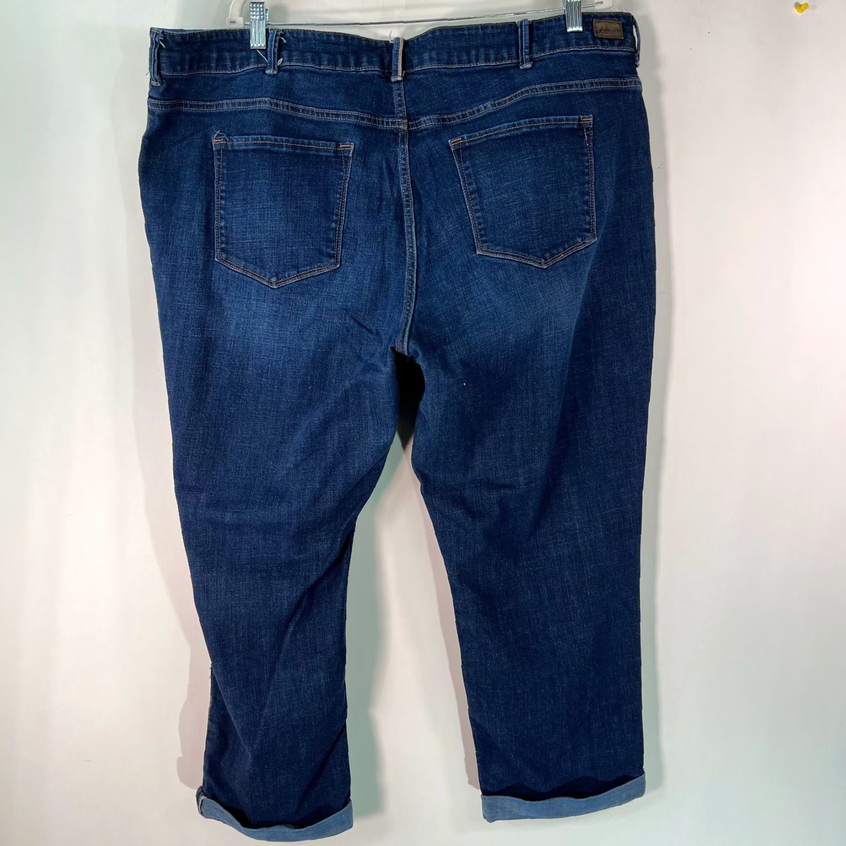 Levi's Levi's Modern Series Womens Mid Rise Cropped Blue Denim Jeans 24W Plus M Size 27 Inseam 5-Pocket Size 42" / US 20 - 2 Thumbnail