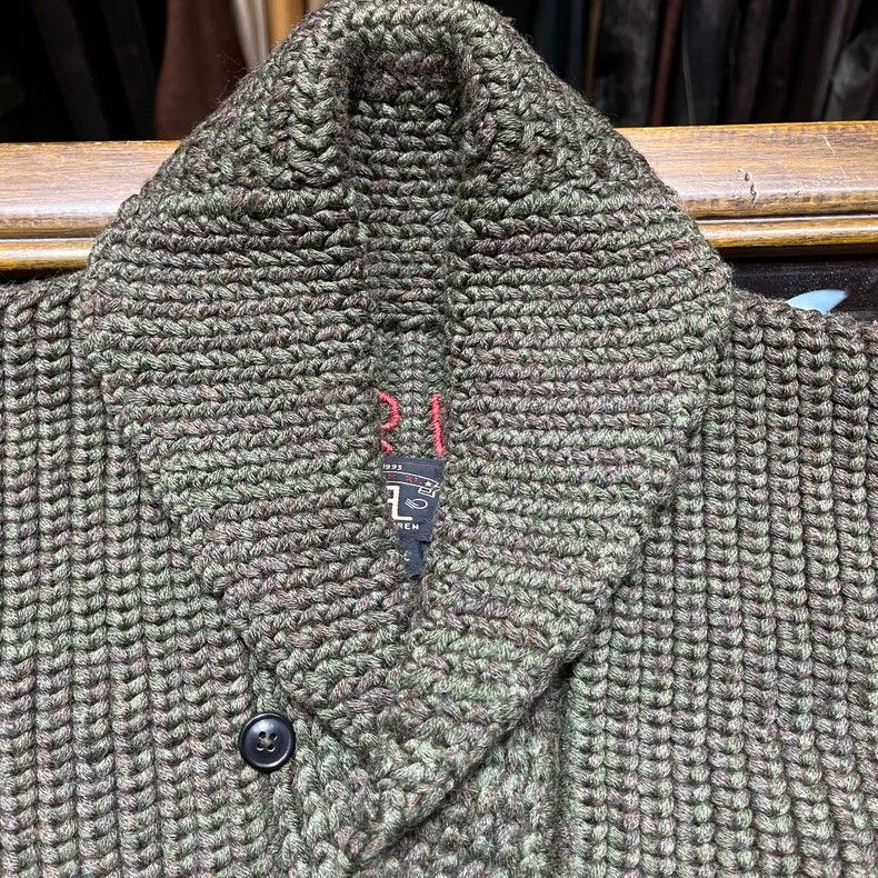 RRL Ralph Lauren RRL Ralph Lauren Thick sweater, green fruit collar, knitte Size US L / EU 52-54 / 3 - 4 Thumbnail