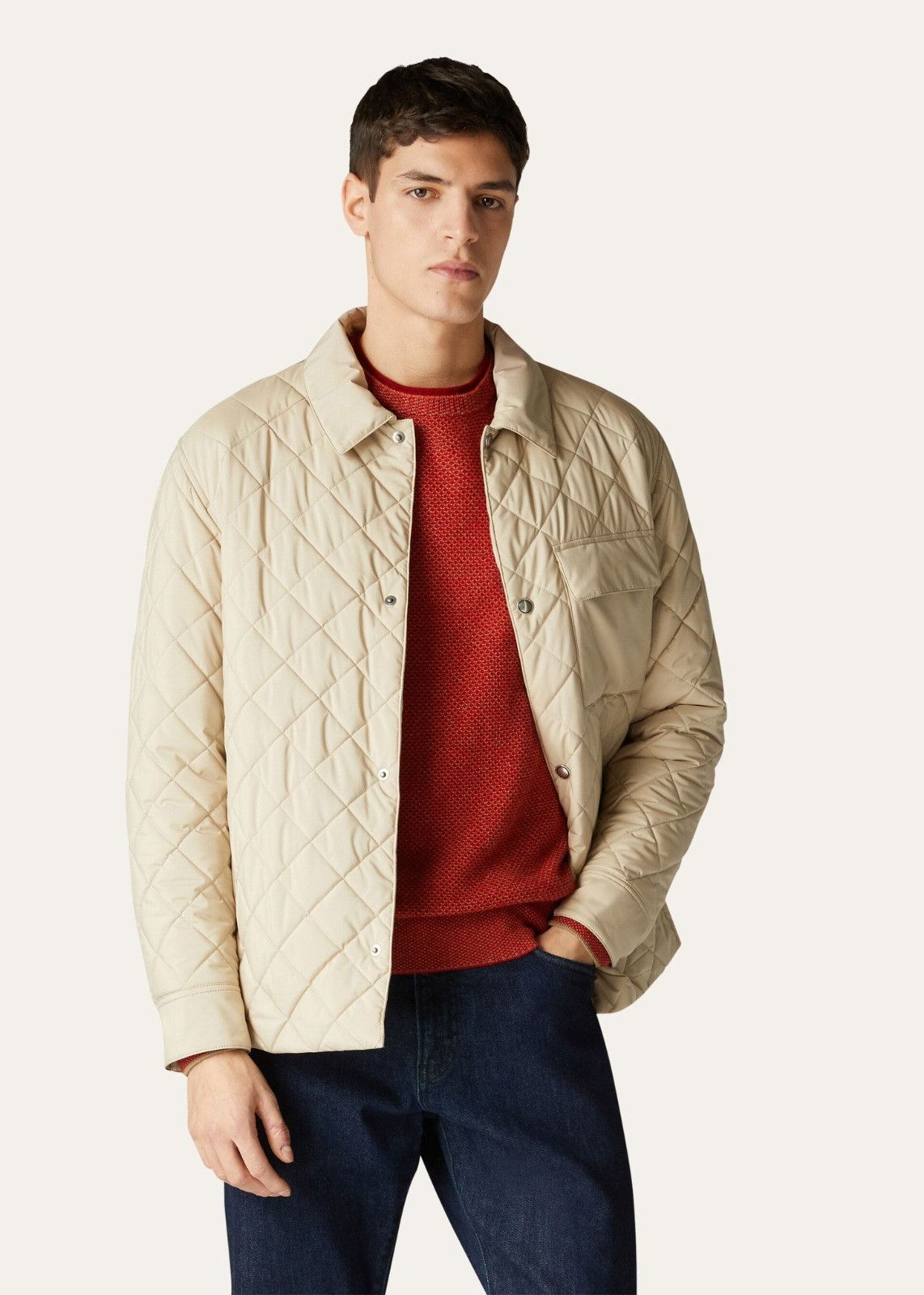 Loro Piana o1srvl11e1124 Quilted Windwish Jacket in Ivory Size US S / EU 44-46 / 1 - 3 Thumbnail