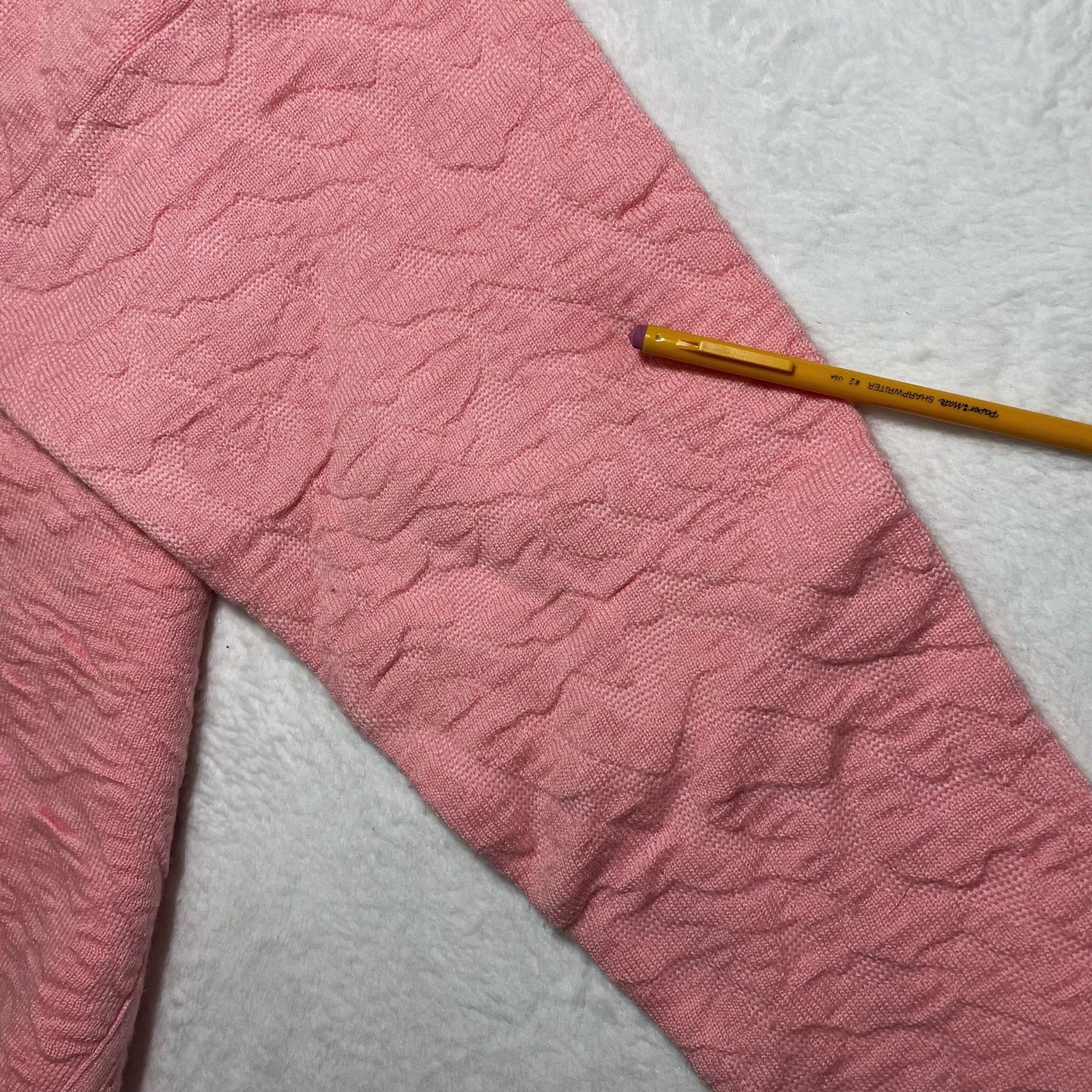 Vintage Tyrolia Textured Knit Turtleneck Sweater Baby Pink Medium Size M / US 6-8 / IT 42-44 - 6 Thumbnail