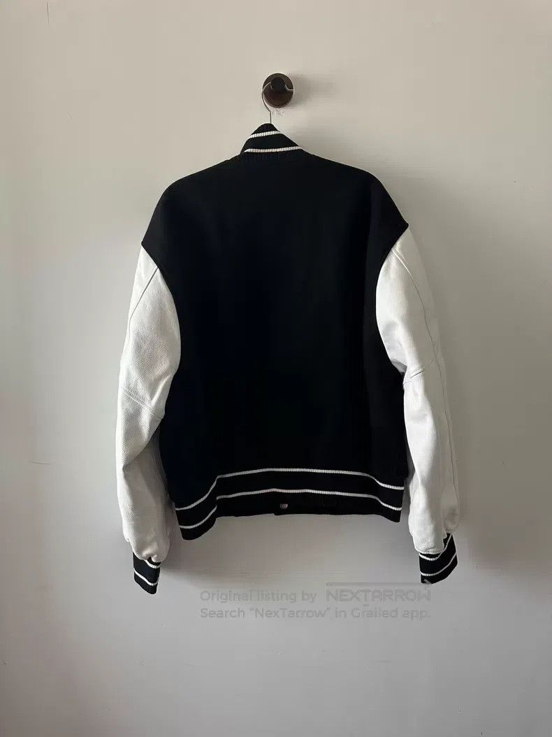 Givenchy Givenchy Black and White Leather Sleeve Baseball Jacket Size US M / EU 48-50 / 2 - 2 Thumbnail