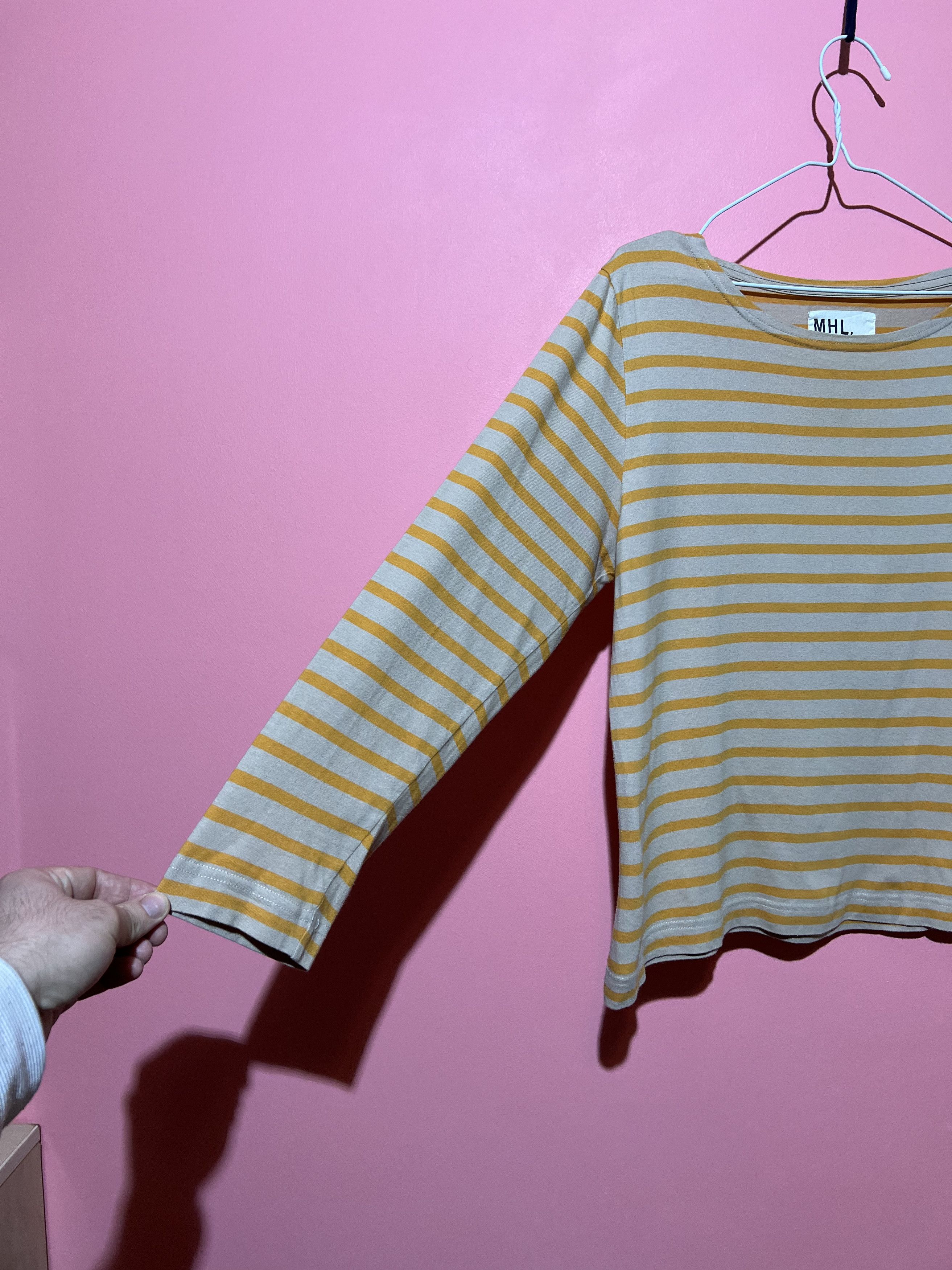 Margaret Howell MHL margaret Howell casual long sleeve strips streetwear Size L / US 10 / IT 46 - 7 Thumbnail