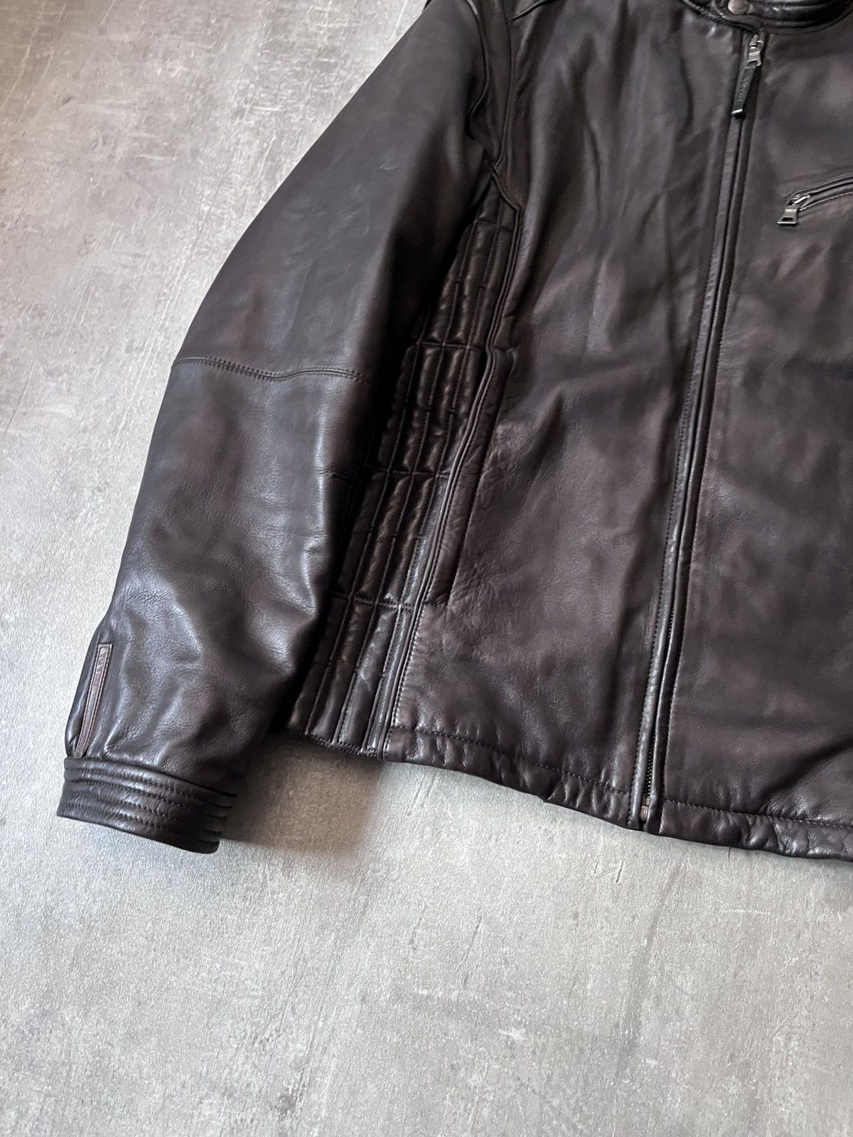 Prada Prada A/W 2007 biker brown leather jacket Size US L / EU 52-54 / 3 - 3 Thumbnail