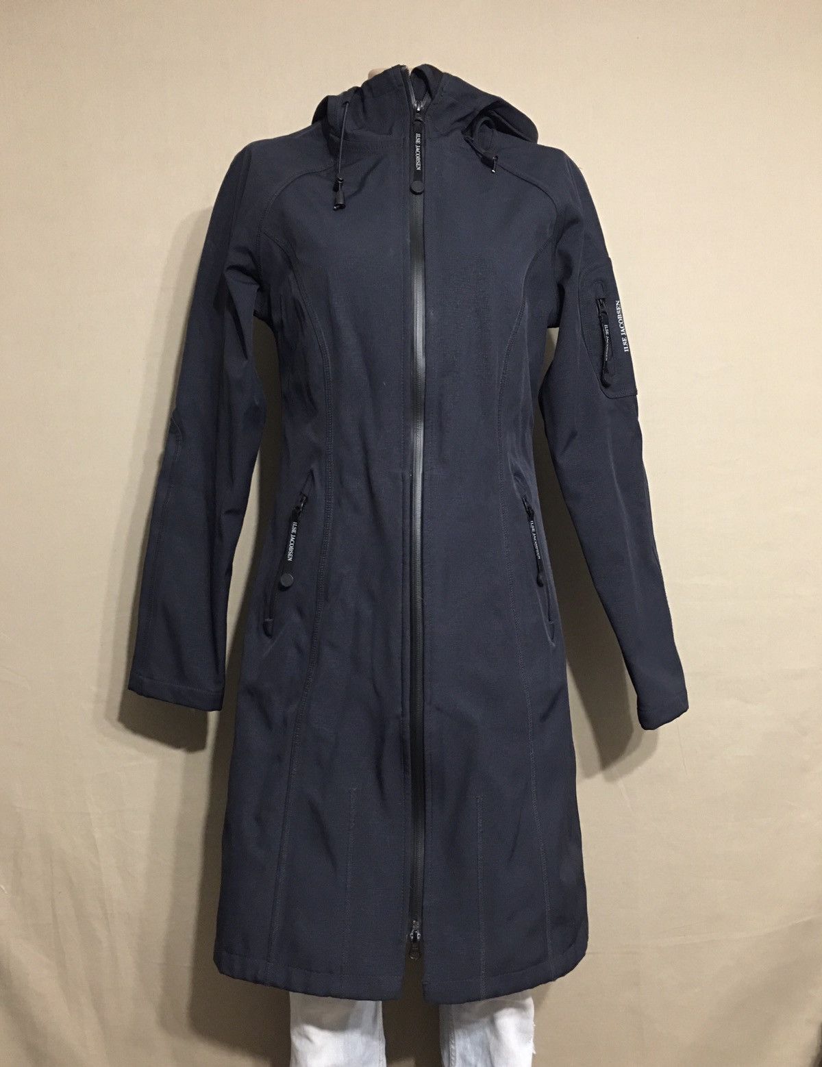 ILSE JACOBSEN Dark Blue RainCoat Jacket EU34 US4