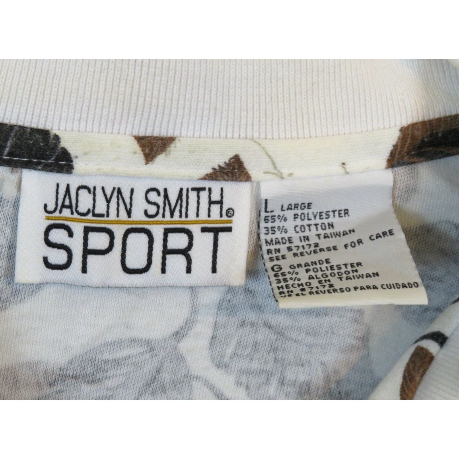 Vintage VINTAGE Jaclyn Smith Shirt L Brown Black leaf print Mens? Size L / US 10 / IT 46 - 3 Thumbnail