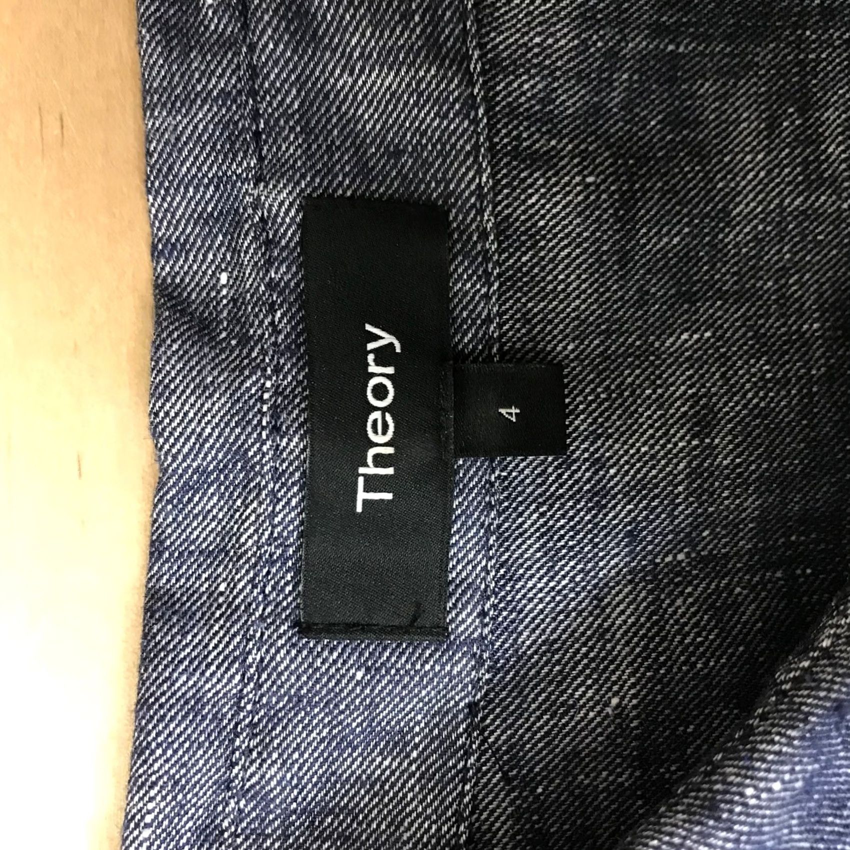 Theory Theory Chambray Shirt Dress Blue Button Front Roll Tab Sleeve Size 4 Women Size S / US 4 / IT 40 - 7 Thumbnail