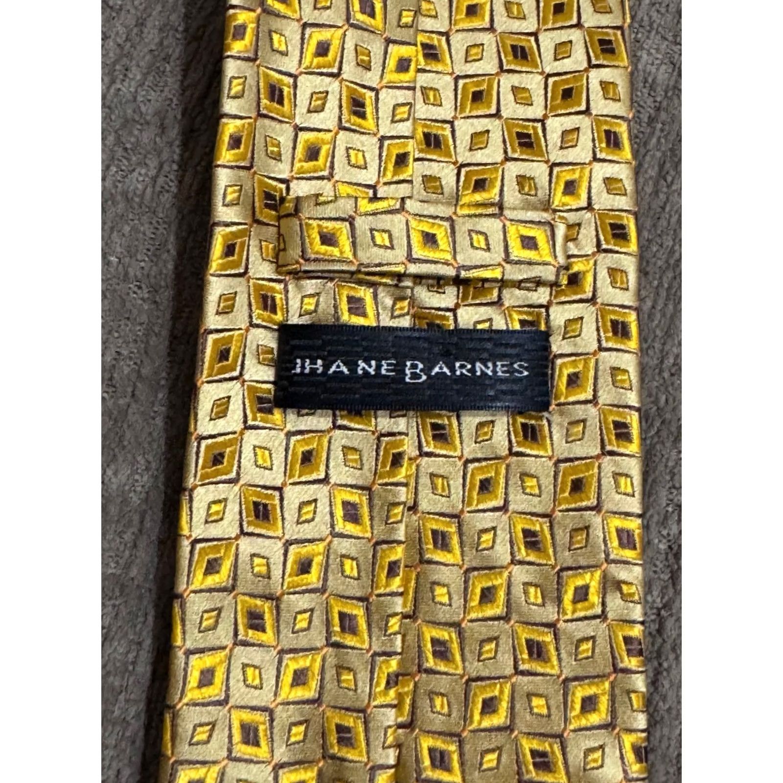 Vintage MINT Jhane Barnes Original Pattern Mens Silk Necktie Tie Size ONE SIZE - 3 Thumbnail