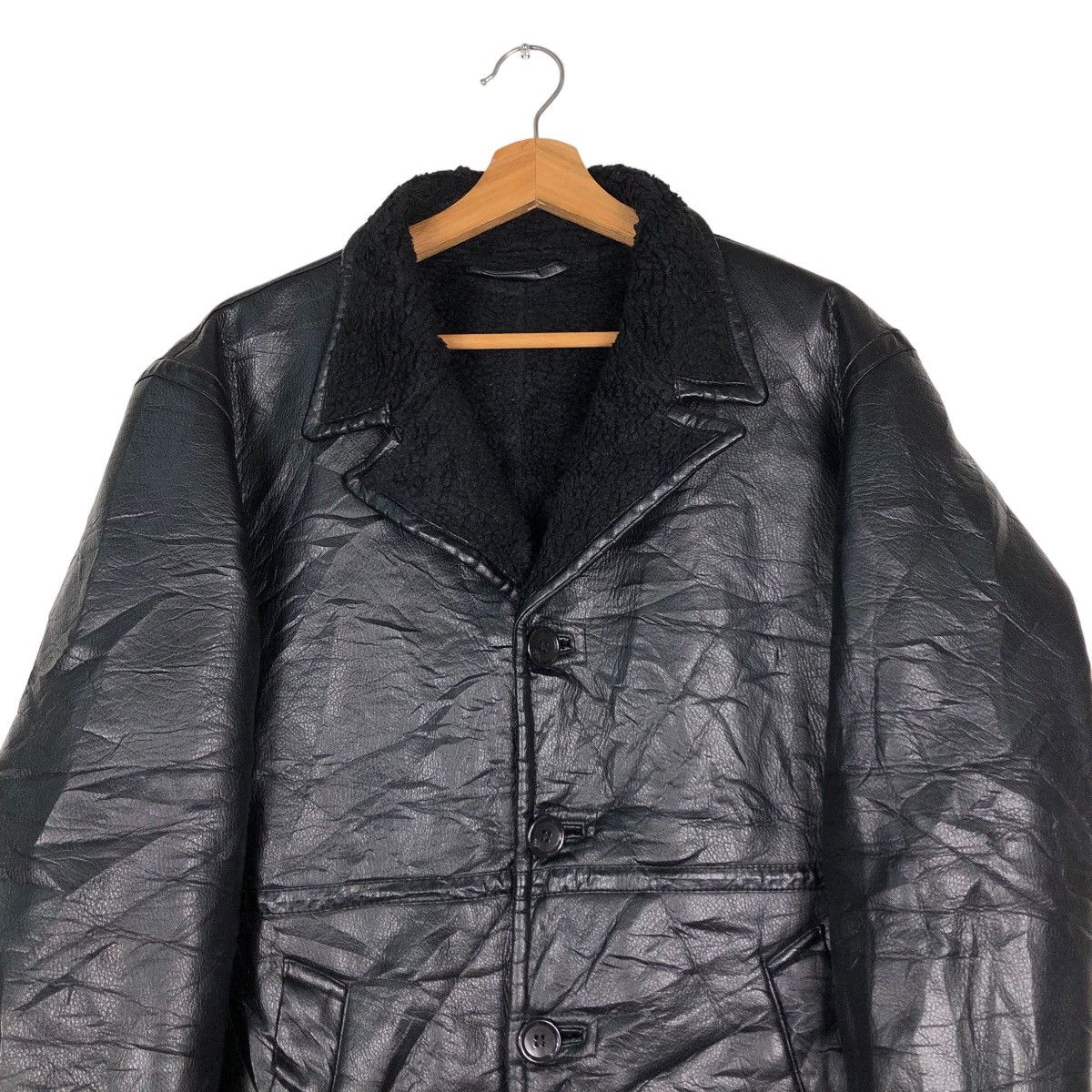 Japanese Brand 🔥Vintage Shearling Genuine Leather Jacket GU Issey Miyake Size US M / EU 48-50 / 2 - 3 Thumbnail