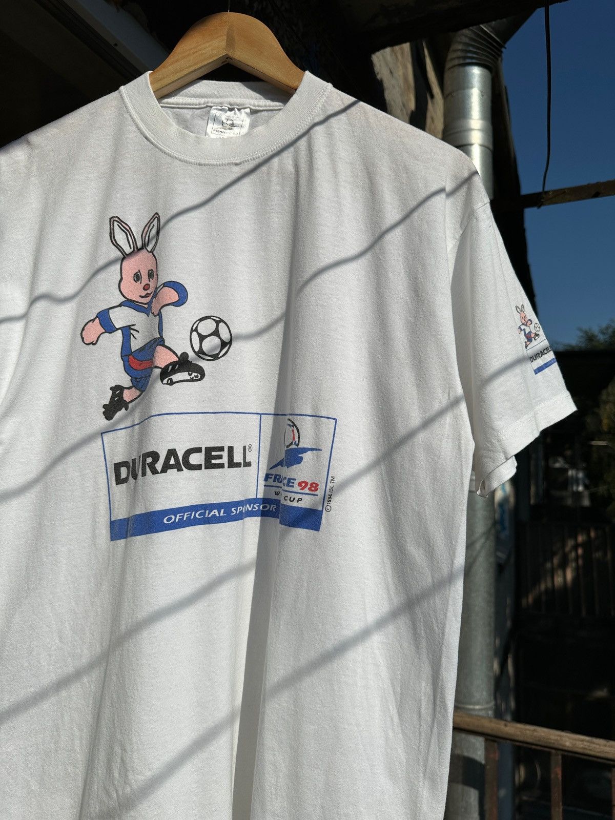Vintage Vintage France 1998 Duracell World Cup Soccer T-Shirt Size US L / EU 52-54 / 3 - 3 Thumbnail