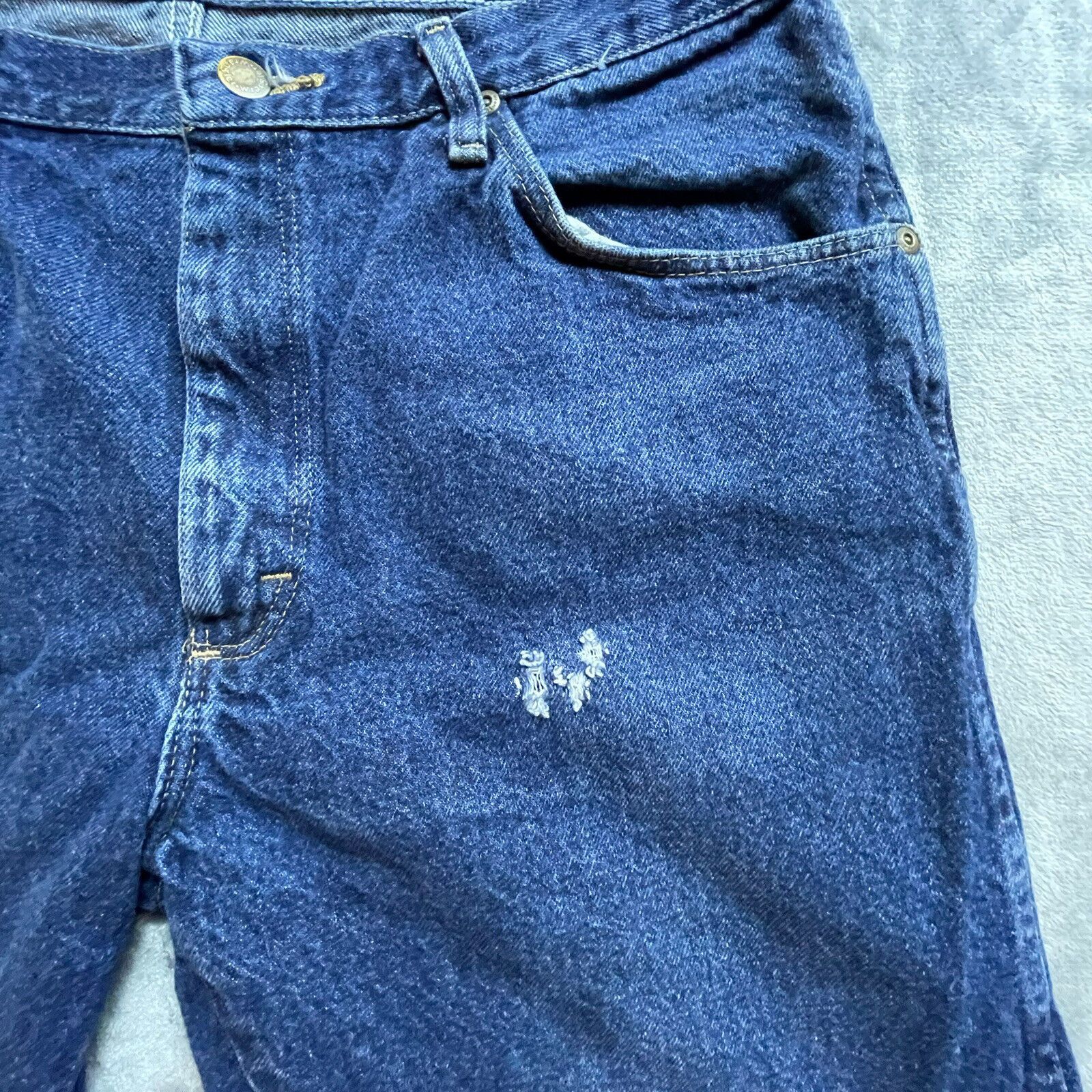 Wrangler Wrangler Jeans 35 W Distressed Straight Work Pants Cowboy Size US 35 - 2 Thumbnail