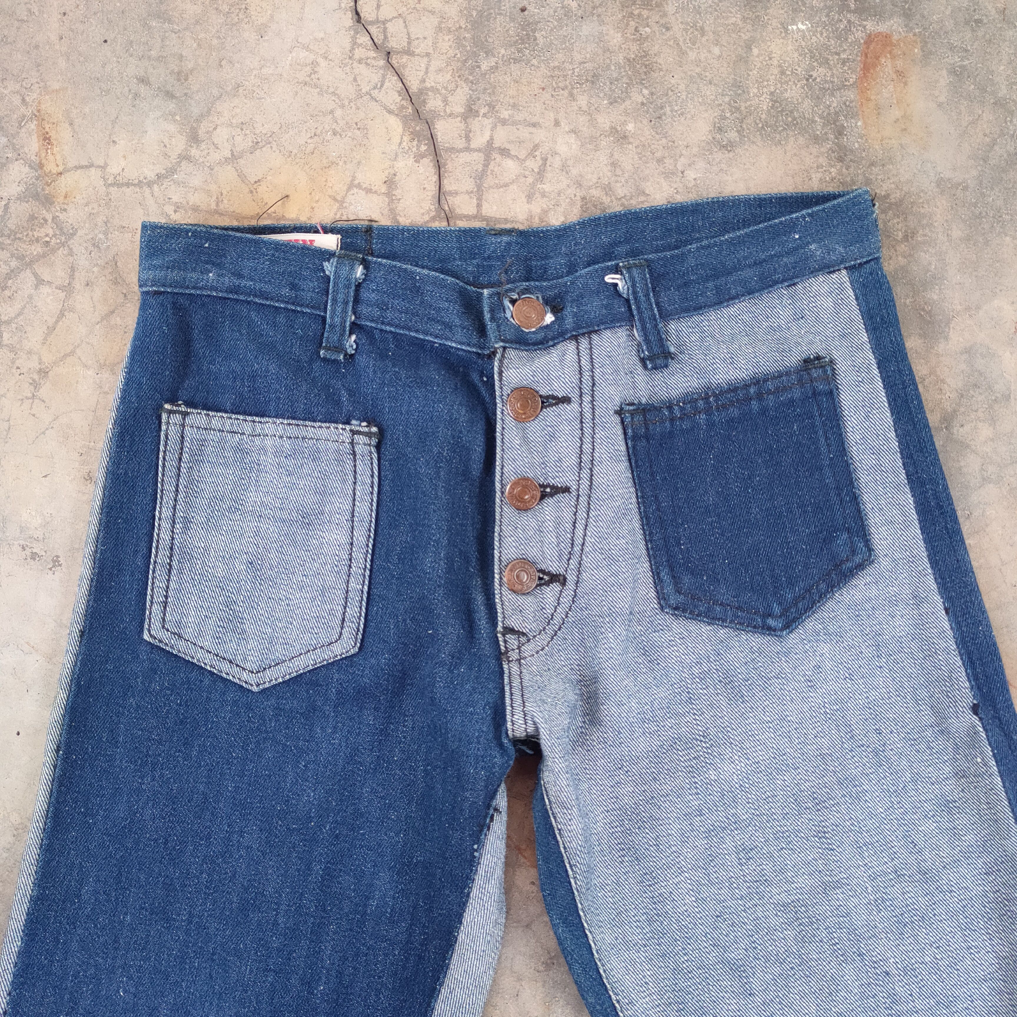 Edwin FLARE! W29 VINTAGE EDWIN FADED FLARE JEAN DENIM PANTS Size US 29 - 3 Thumbnail