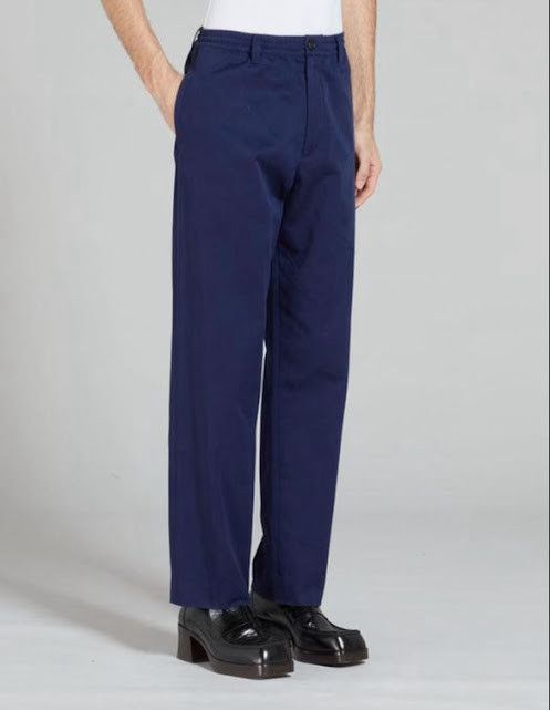 Marni o1w1db10125 Cotton Tapered Trouser in Navy Size US 32 / EU 48 - 2 Thumbnail
