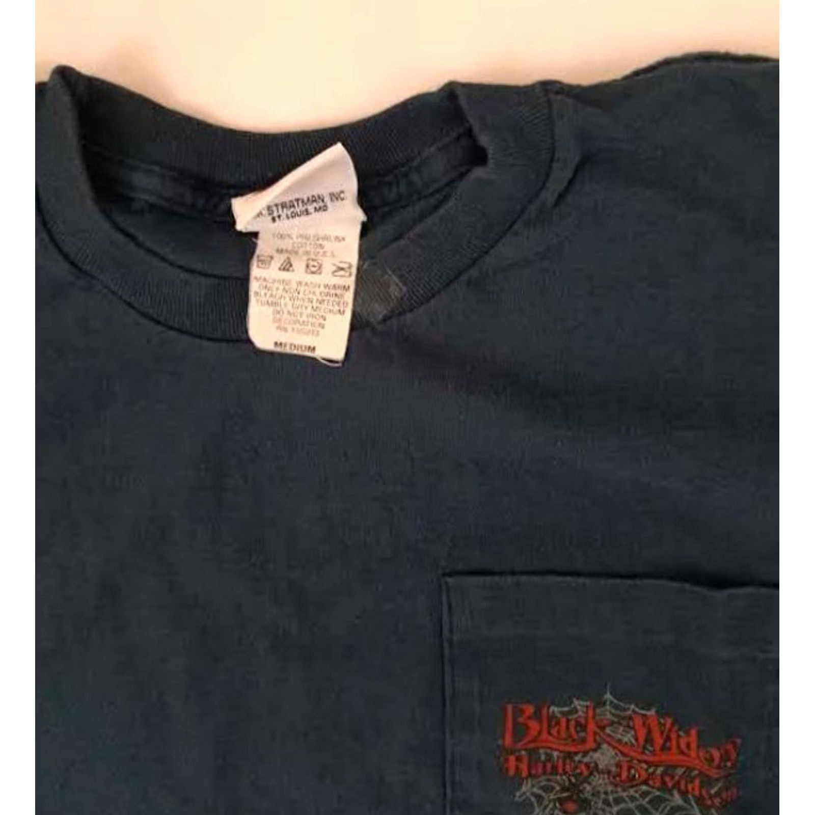 Harley Davidson Harley-Davidson T-Shirt USA Charlotte 2009 M Blue Unisex Adults Short Sleeve Medium Black Widow Port Charlotte Florida Size US M / EU 48-50 / 2 - 6 Thumbnail