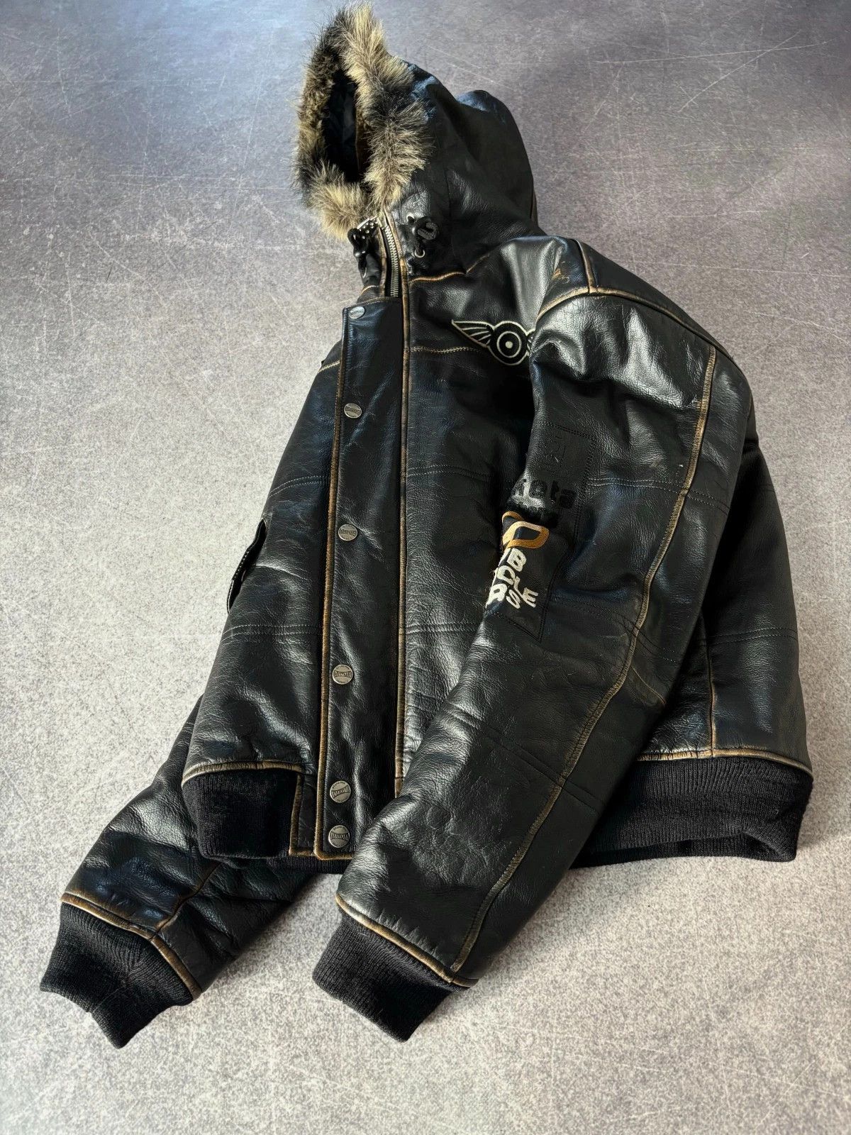 Yohji Yamamoto 00s Vtg Pelle Pelle Style Washed Distressed Leather Jacket Size US L / EU 52-54 / 3 - 2 Thumbnail
