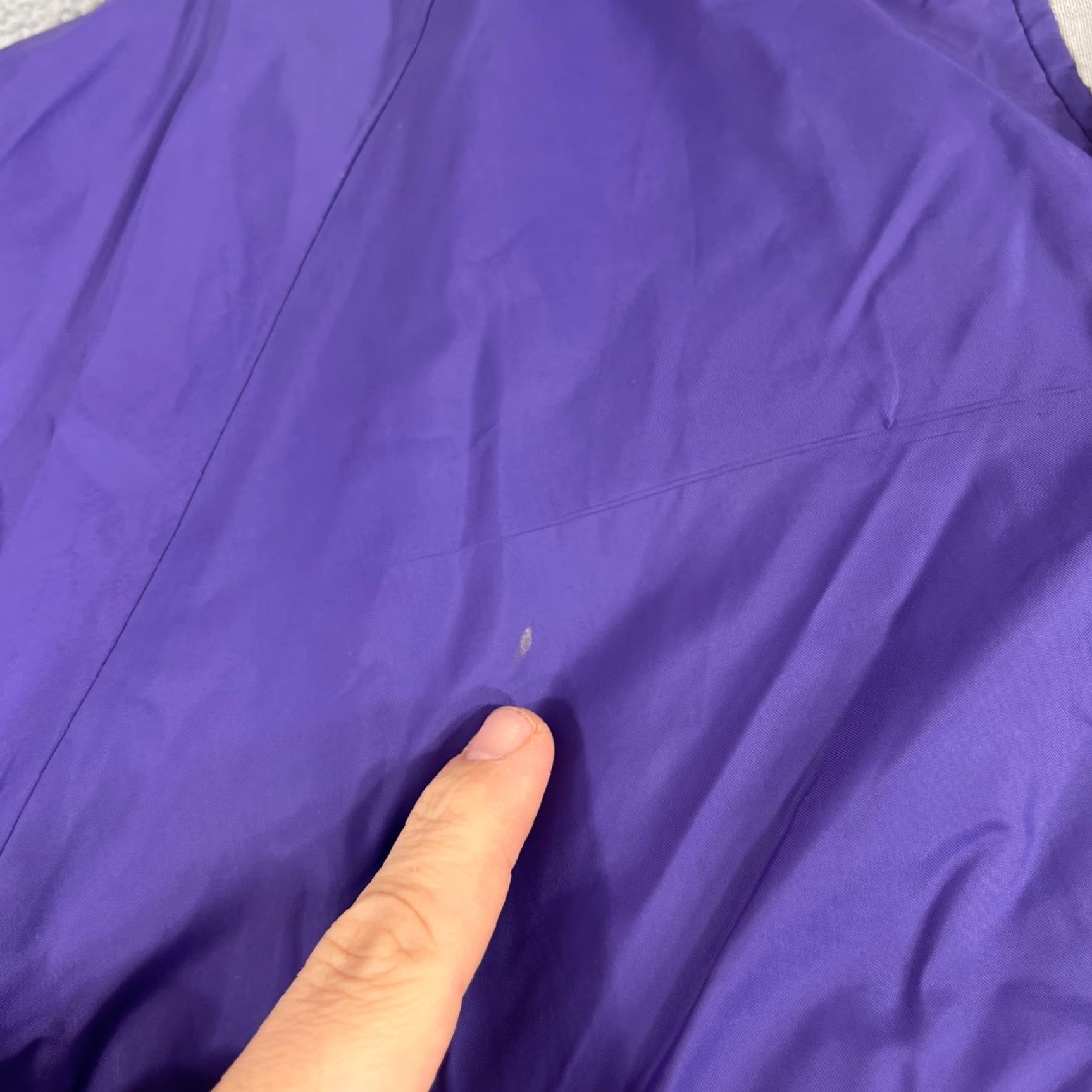 Vintage VINTAGE Northwestern Wildcats Purple Varsity Jacket Large Nylon Snap Mens 80s Size US L / EU 52-54 / 3 - 3 Thumbnail