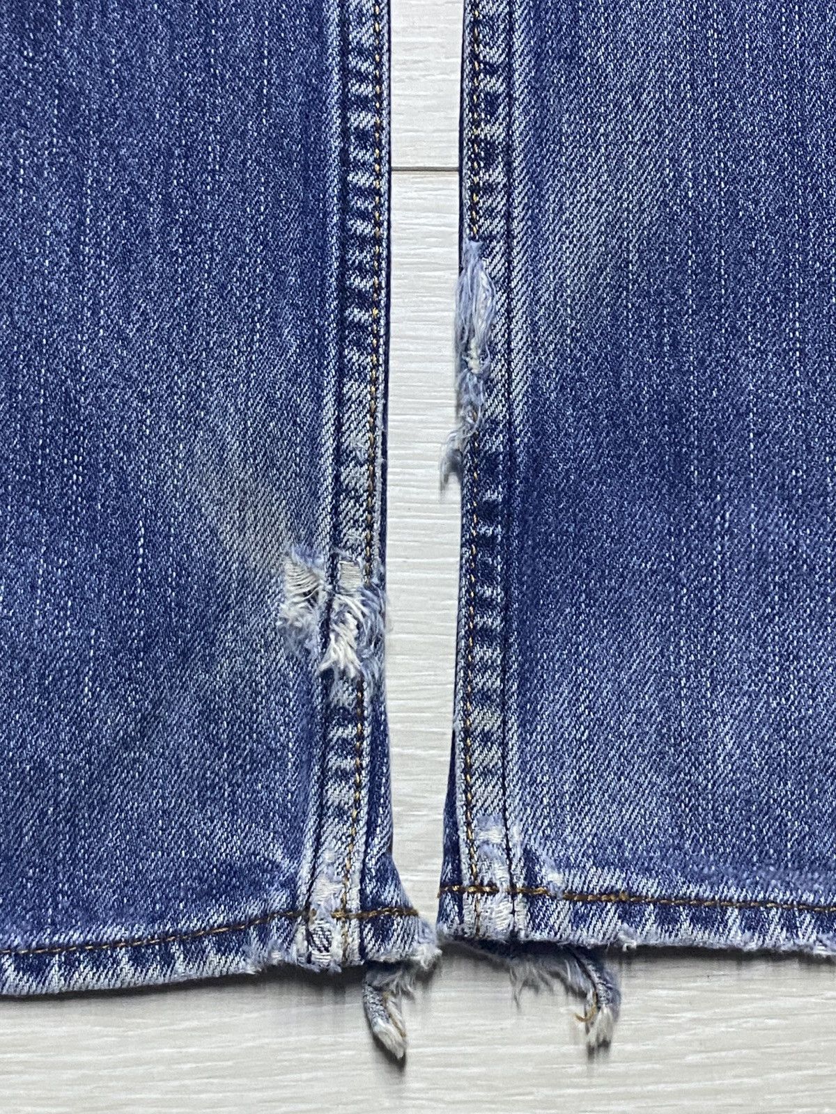 If Six Was Nine Vintage Bobson Crack Wash Distressed Flare Bootcut Jeans Size US 31 - 11 Thumbnail
