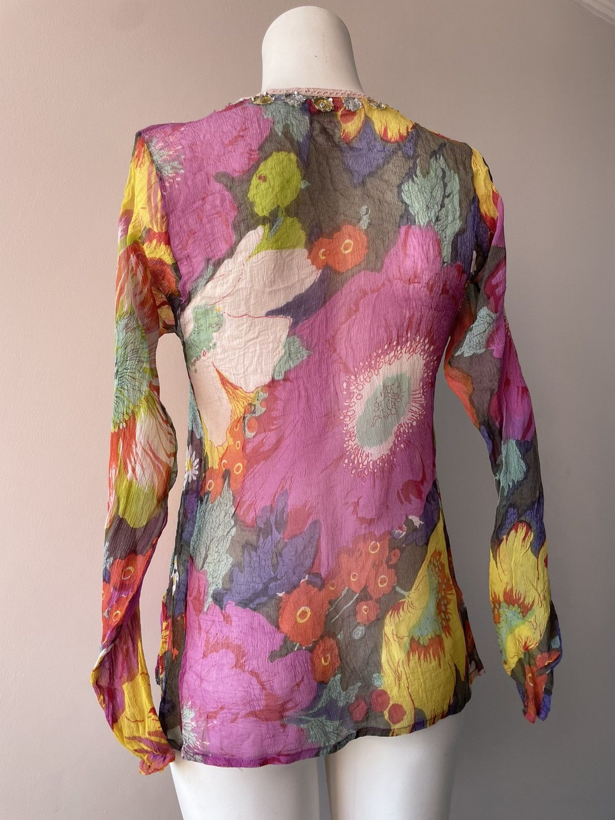 Vintage Y2k silk blouse Size M / US 6-8 / IT 42-44 - 14 Thumbnail