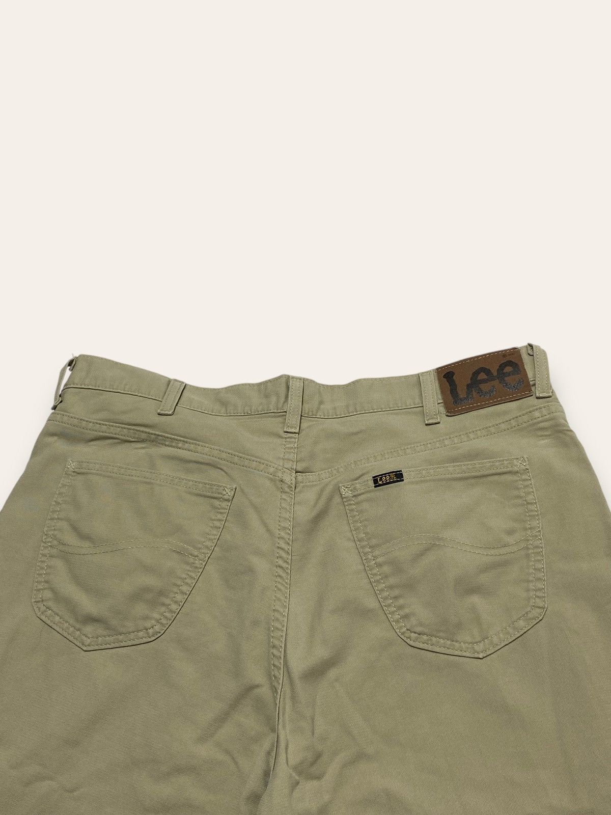 Lee 90s Vintage LEE Beige Pants Baggy Wide W35 L31 Size US 35 - 8 Thumbnail
