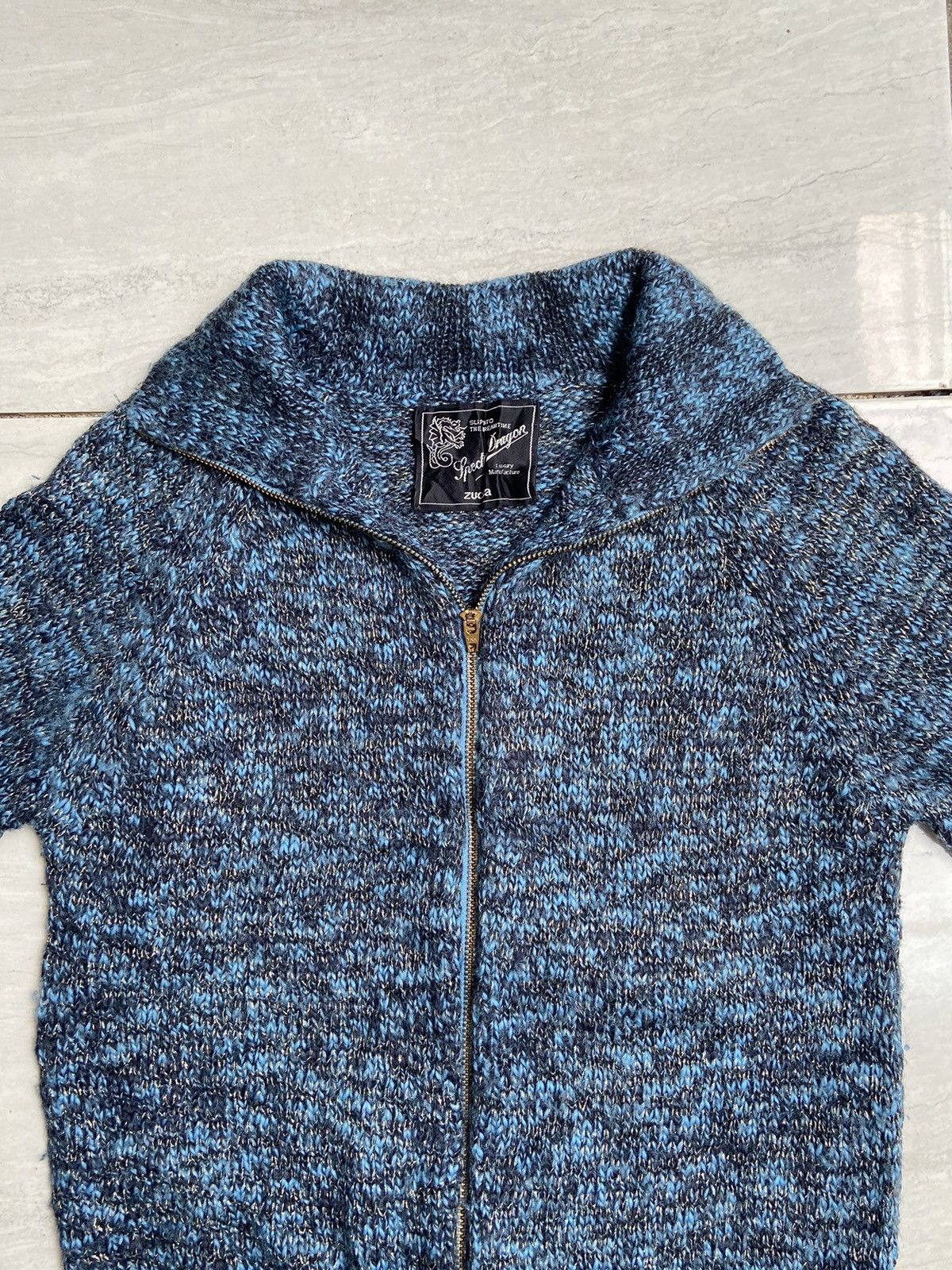 CABANE de ZUCCa Issey Miyake Soectro Dragon ZUCCA Zip Knit Jacket Size US XS / EU 42 / 0 - 8 Thumbnail