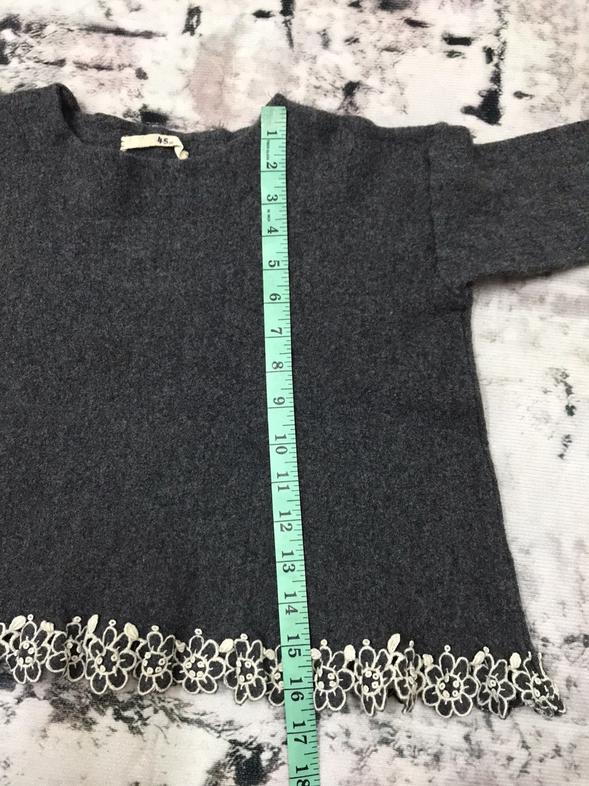 45rpm × Japanese Brand × Vintage 45rpm Longsleeve Cropped Sweater Wool Size XXS / US 00 / IT 34 - 10 Thumbnail
