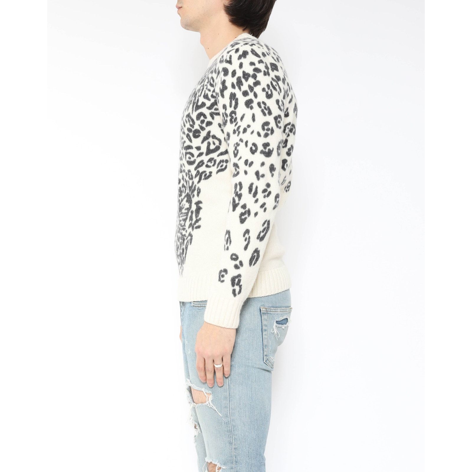 Saint Laurent Paris FW16 Leopard Intarsia Knit in Wool Size US L / EU 52-54 / 3 - 3 Thumbnail