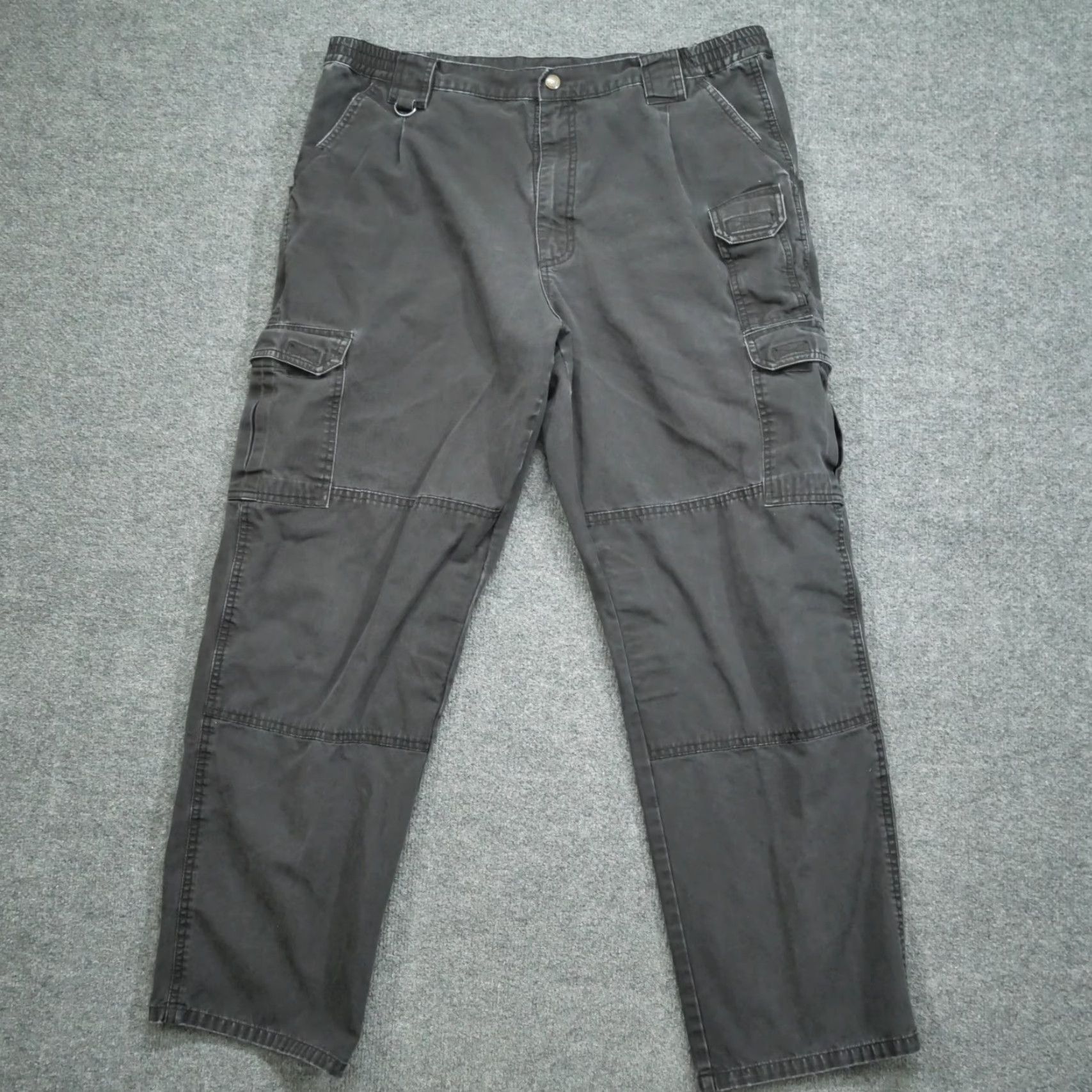 Vintage VINTAGE 511 Tactical Pants Mens 38x32 Black Faded Cargo Double Knee Canvas Size US 38 / EU 54 - 2 Thumbnail