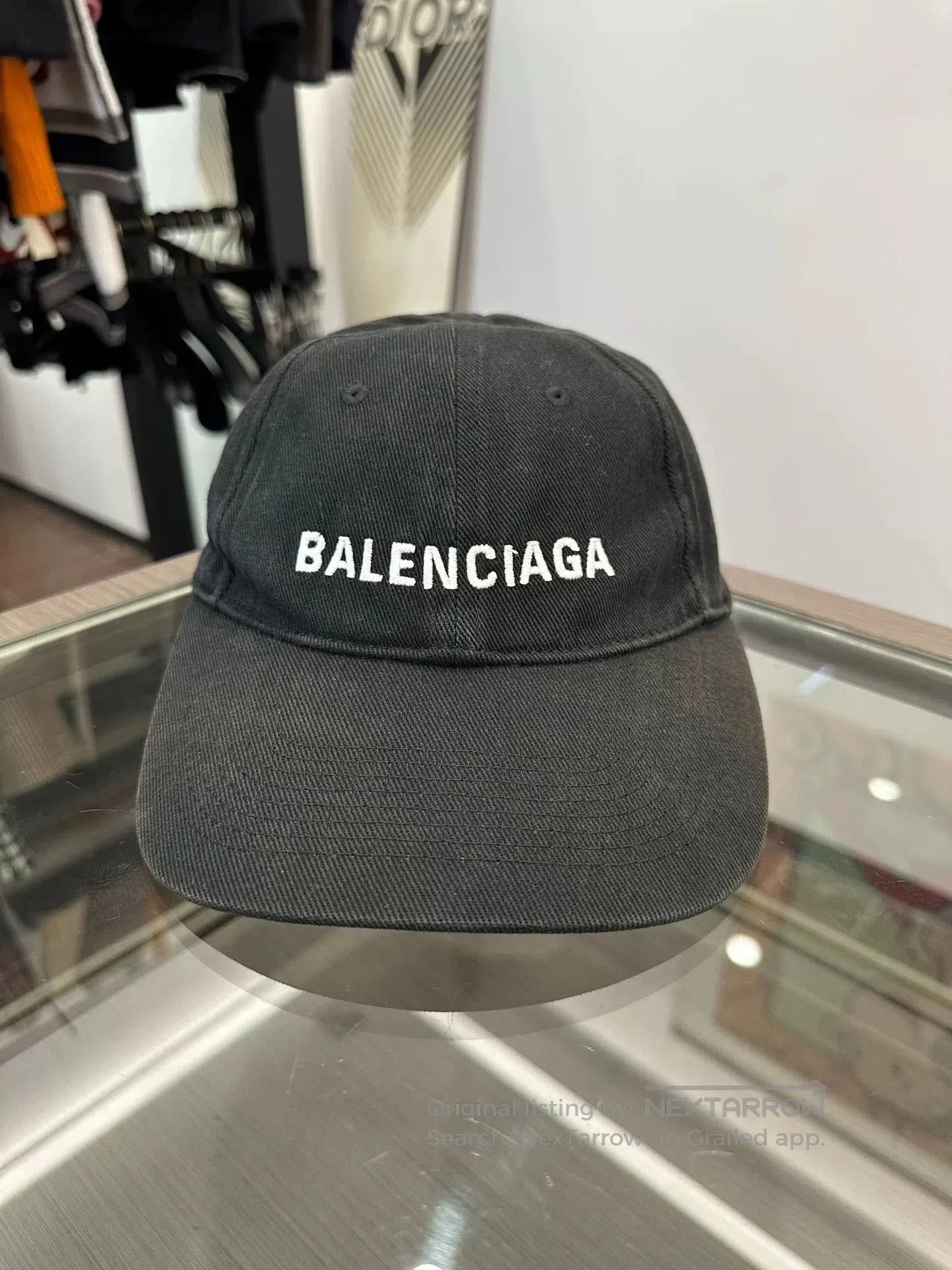 Balenciaga Balenciaga Logo Denim Baseball Cap. Size ONE SIZE - 3 Thumbnail