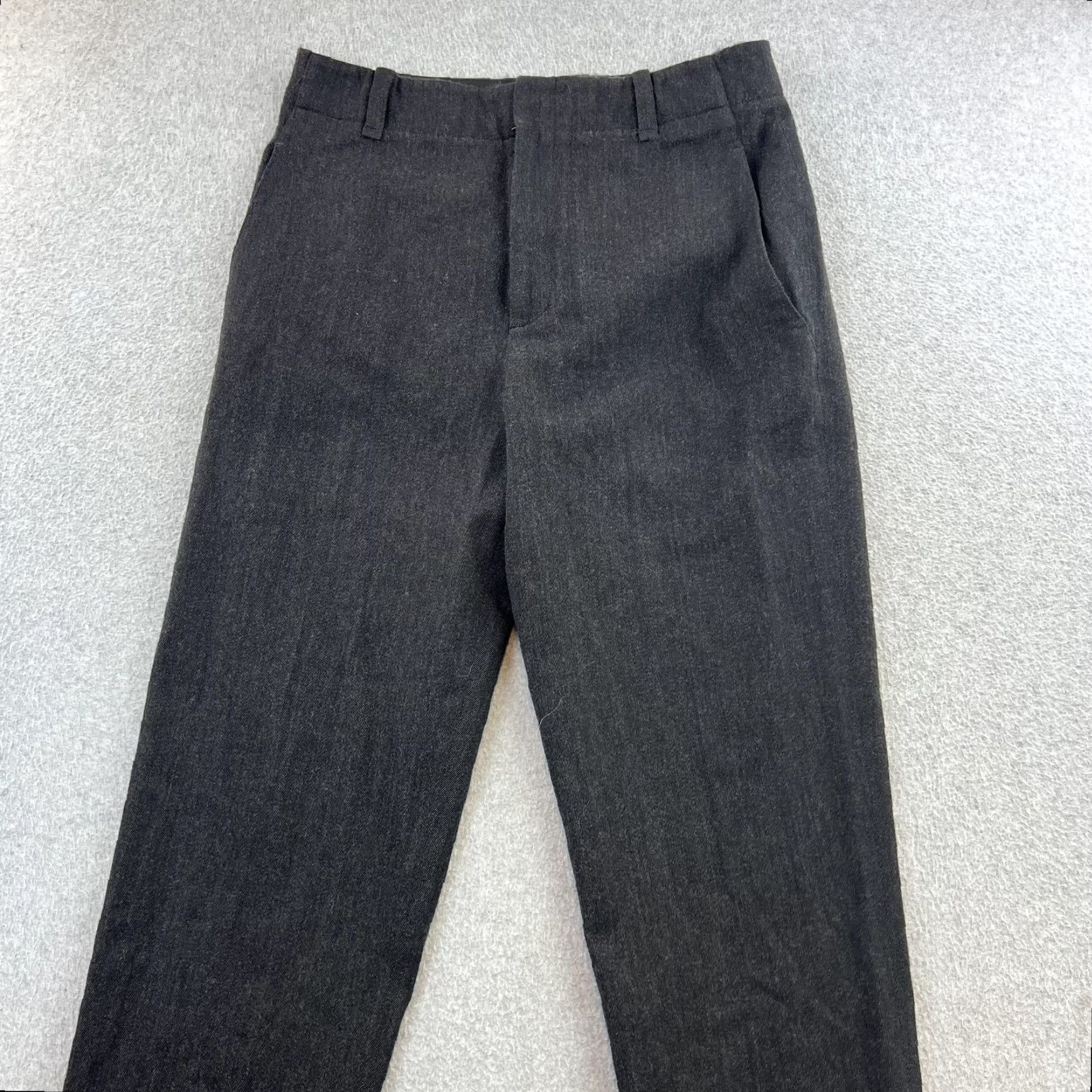 Vince Vince Womens Pants 6 Charcoal Gray Wool Cotton Blend Straight Leg Dress Pants Size 28" / US 6 / IT 42 - 4 Thumbnail