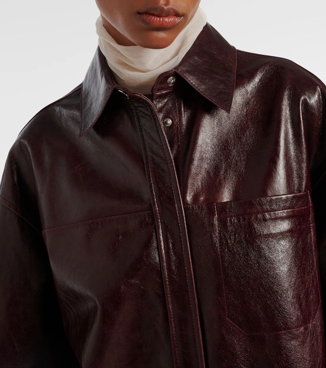 Sportmax Sportmax Borel leather overshirt Size M / US 6-8 / IT 42-44 - 4 Thumbnail