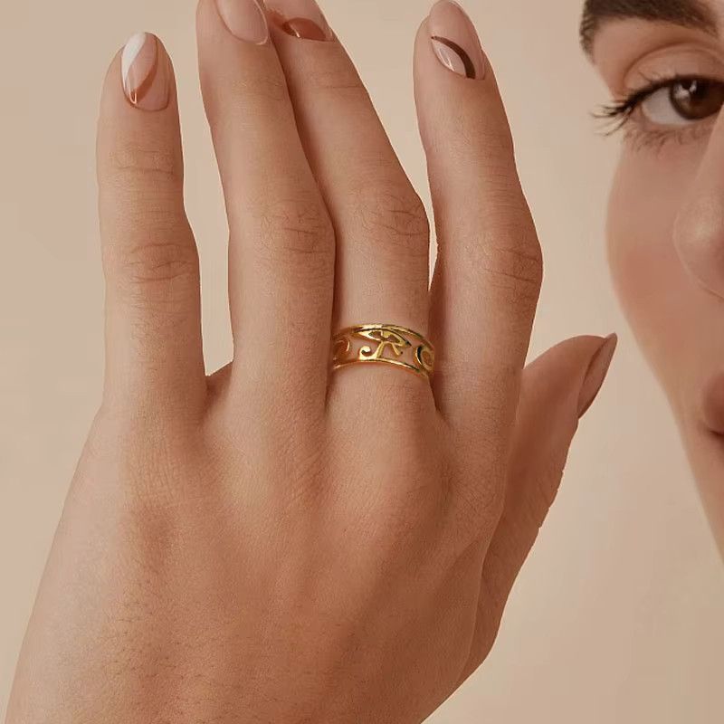 Jewelry Amulet Ankh Cross Ring Size ONE SIZE - 2 Thumbnail
