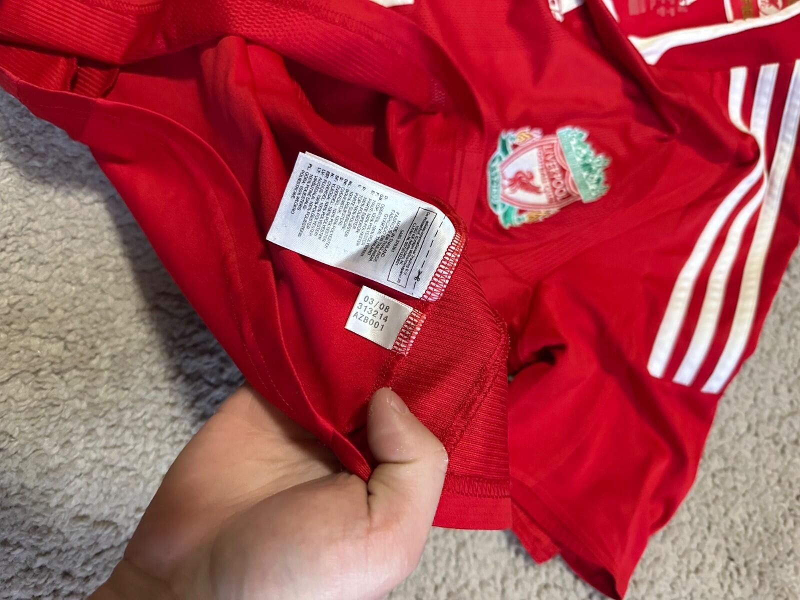 Adidas Adidas FC Liverpool 2008/2009 Football Shirt Soccer Jersey Size US S / EU 44-46 / 1 - 5 Thumbnail