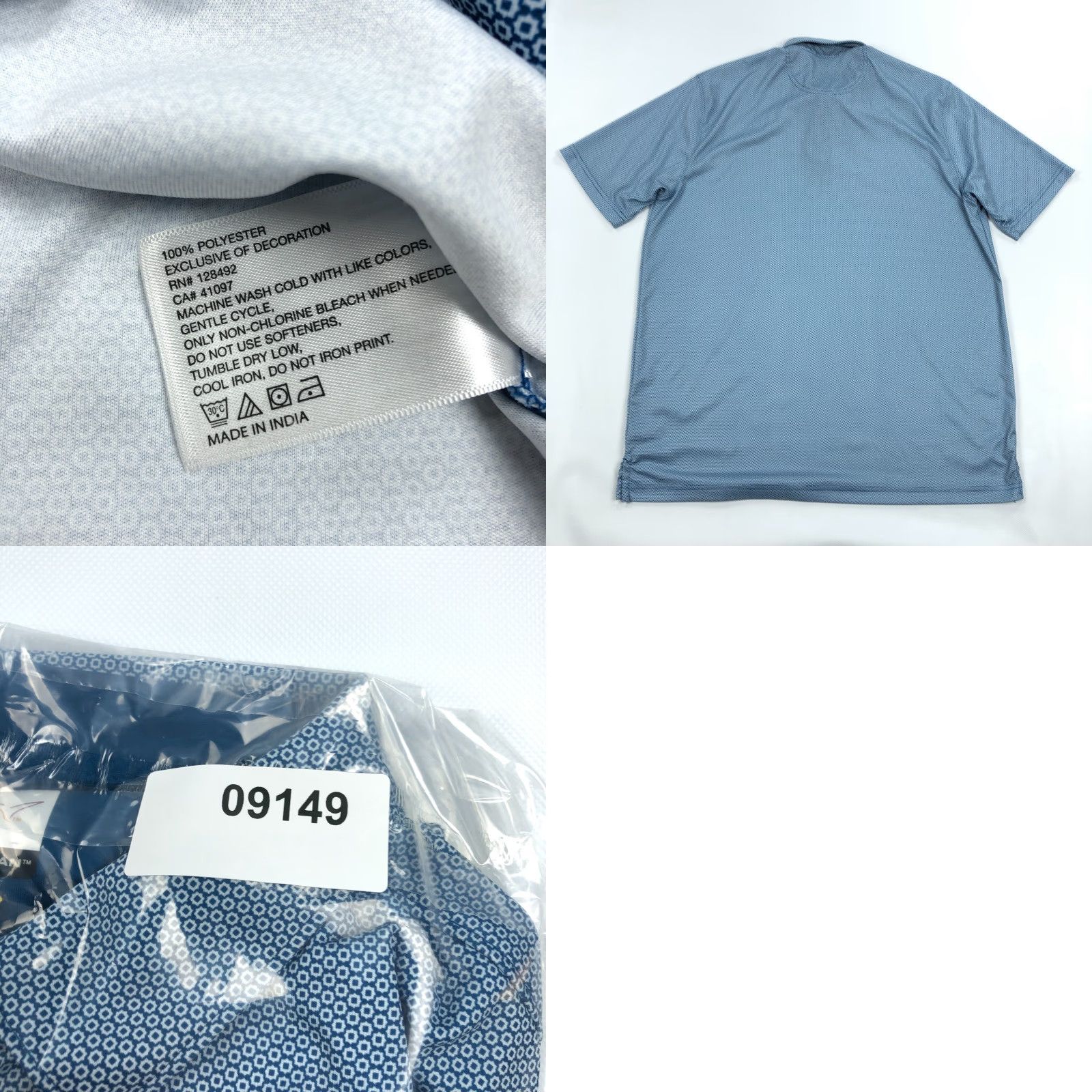 Vintage Greg Norman Polo Shirt Men XL Golf Performance Play Dry Shark Shirt Short Sleeve Blue Geometric UV Moisture Wicking Crown Sport Men’s XL Polo Size US XL / EU 56 / 4 - 8 Thumbnail