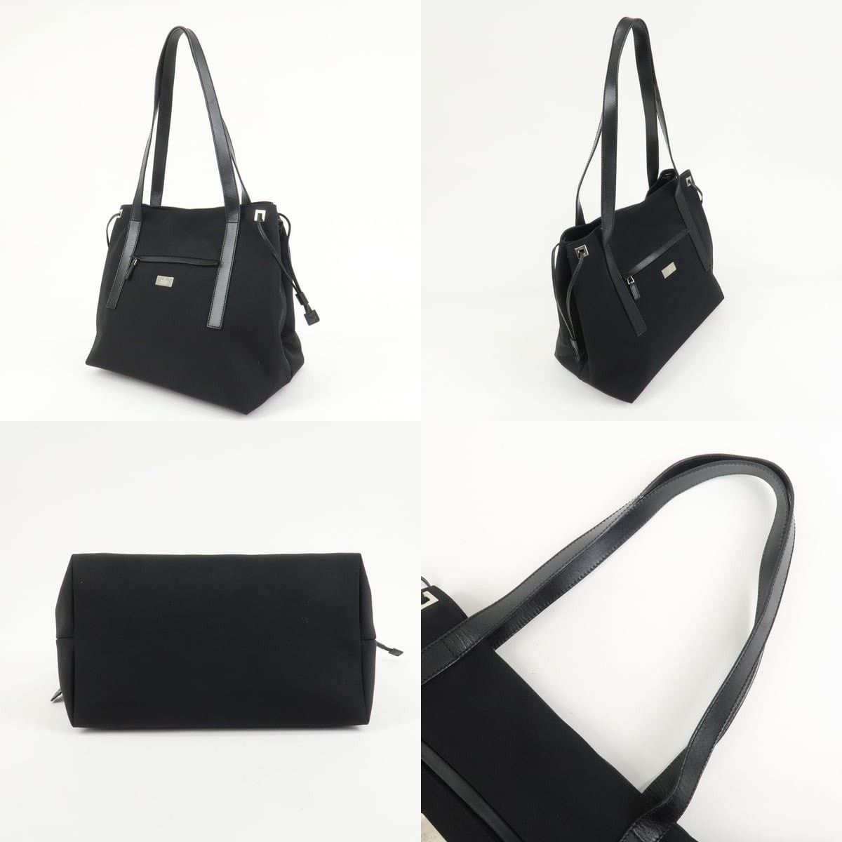 Gucci Gucci Logo Nylon Leather Shoulder Bag Black Size ONE SIZE - 3 Thumbnail