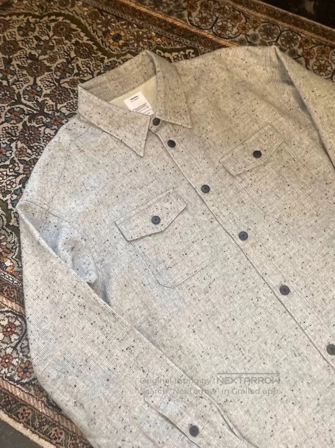Visvim grey lumber tweed long sleeve shirt. Size US L / EU 52-54 / 3 - 2 Thumbnail