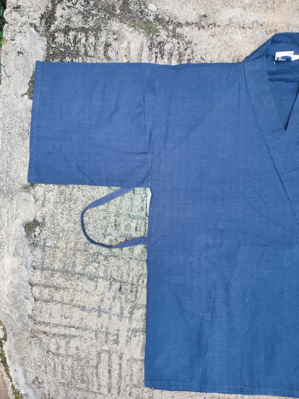 Japanese Brand Vintage Japanese Noragi Jacket Indigo Hokusai Wave Print Size US L / EU 52-54 / 3 - 9 Thumbnail