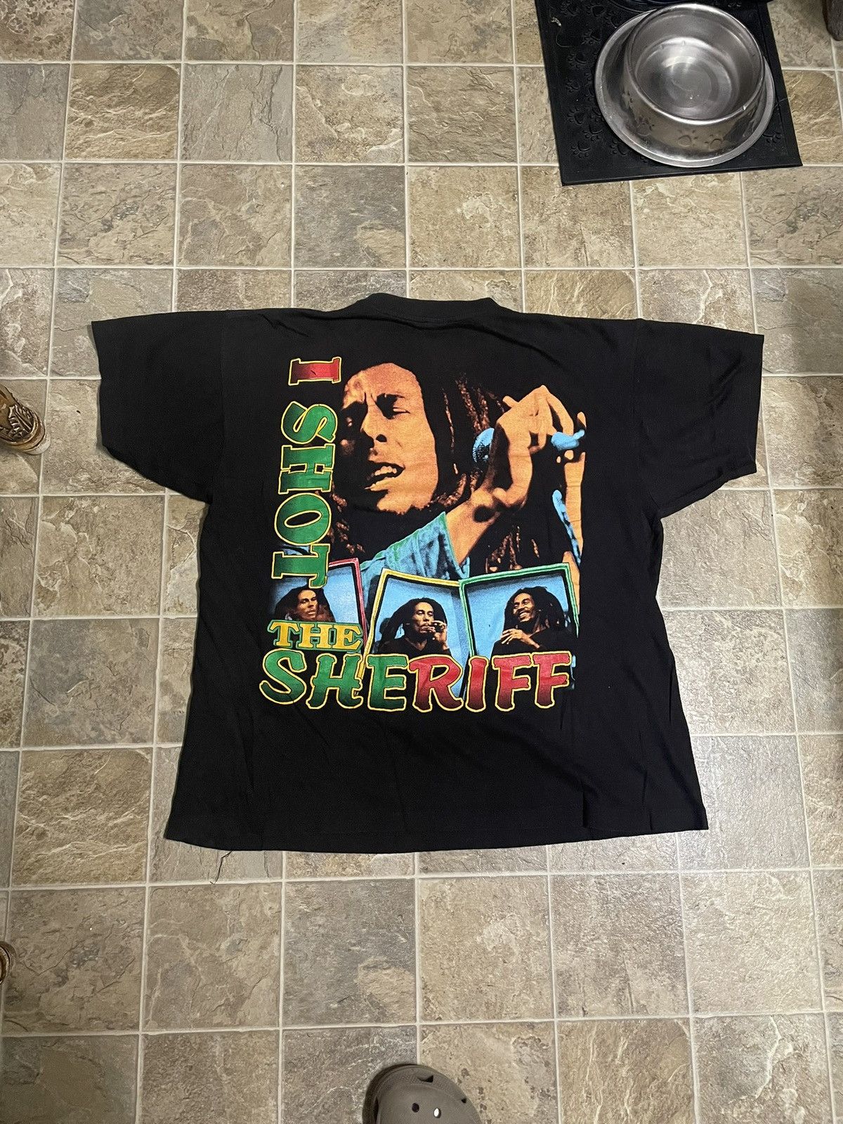 Vintage Men’s vintage 90s Bob Marley Rap tee “I shot the sheriff” Size US L / EU 52-54 / 3 - 3 Thumbnail