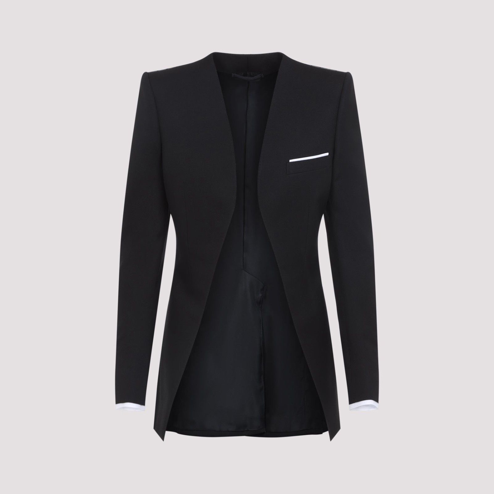 Tom Ford Tom Ford Black Collarless Jacket New & Authentic (Women's si Size S / US 4 / IT 40 - 2 Thumbnail