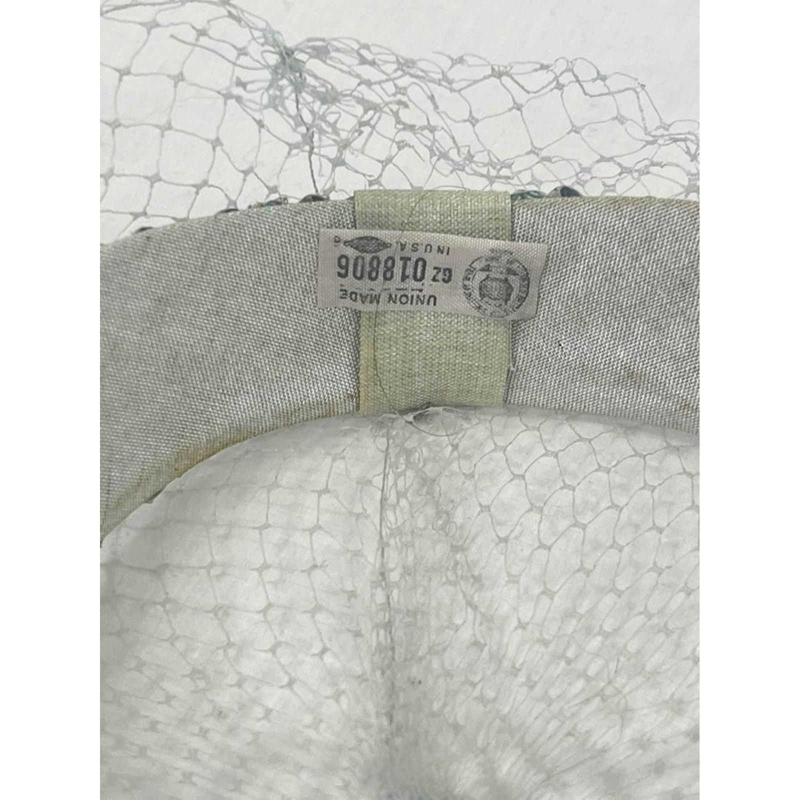 Vintage Vintage 60s Pastel Blue Straw Halo Bird Cage Veil Fascinator Size ONE SIZE - 7 Thumbnail