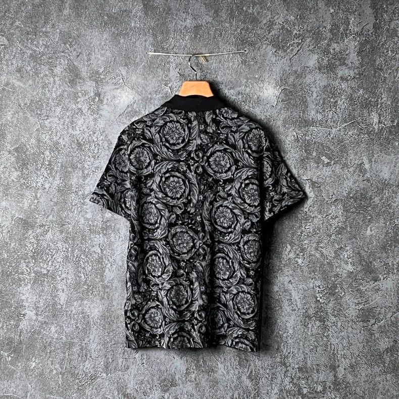 Versace Versace Patterned cotton short-sleeved polo shirt Size US M / EU 48-50 / 2 - 2 Thumbnail